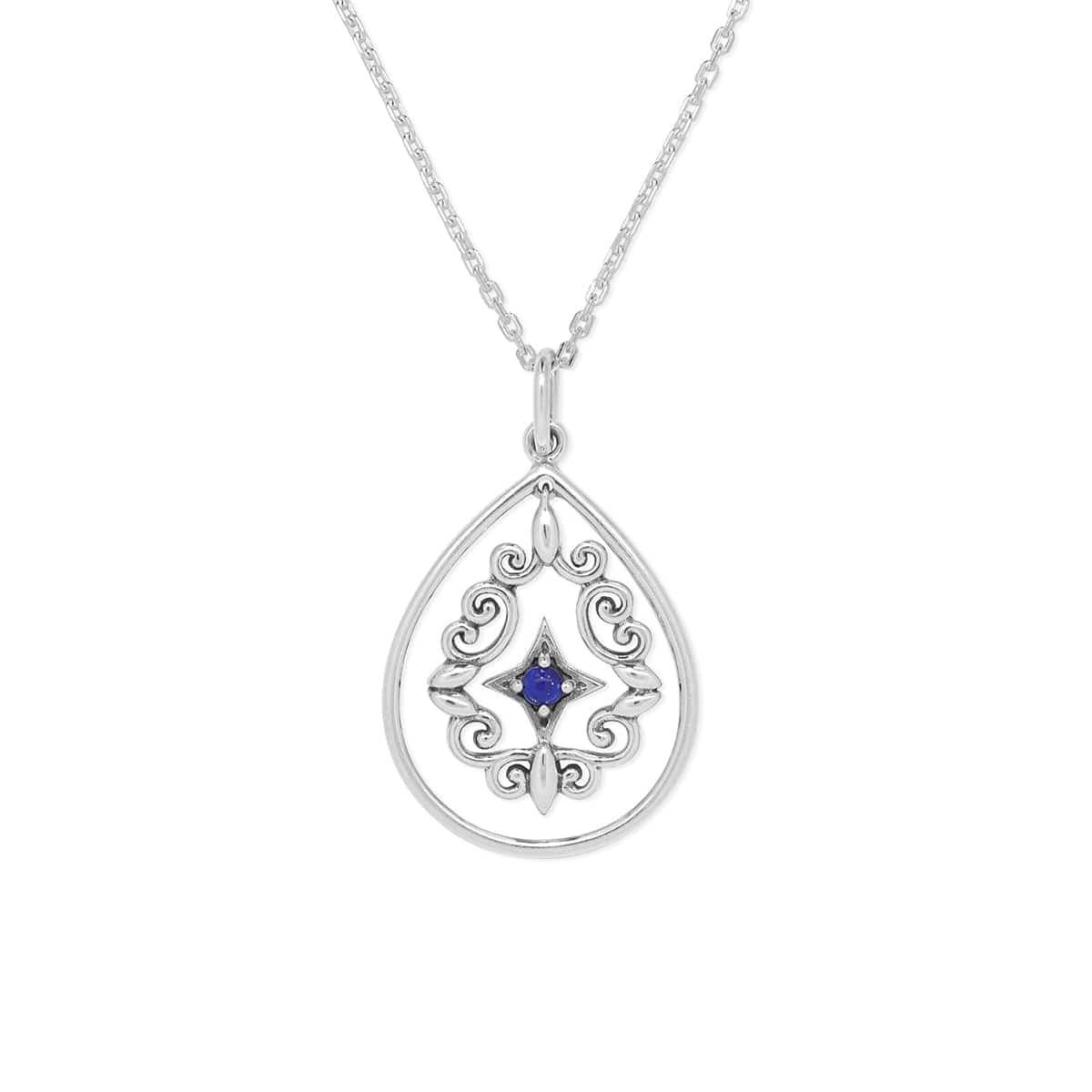 Bohemian Filigree Necklace with Stone - Image 3