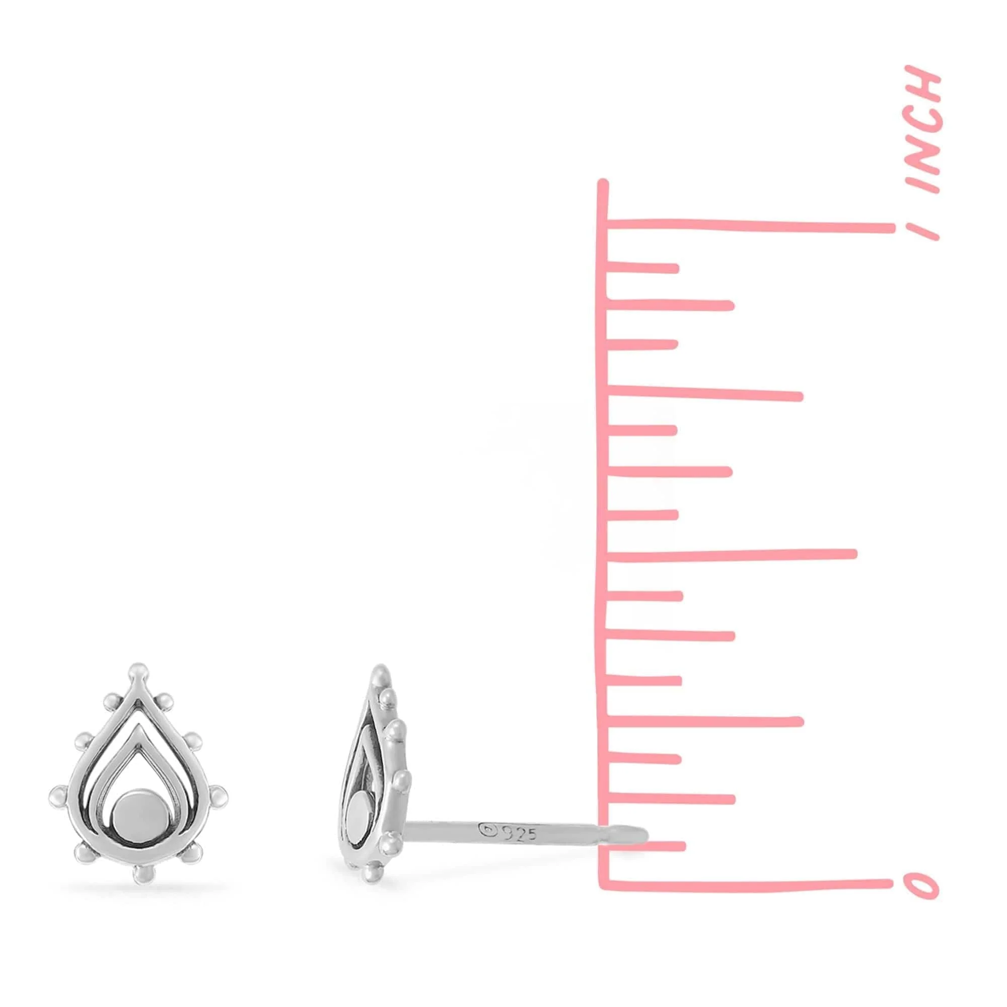 Bohemian Teardrop Stud Earrings - Image 3
