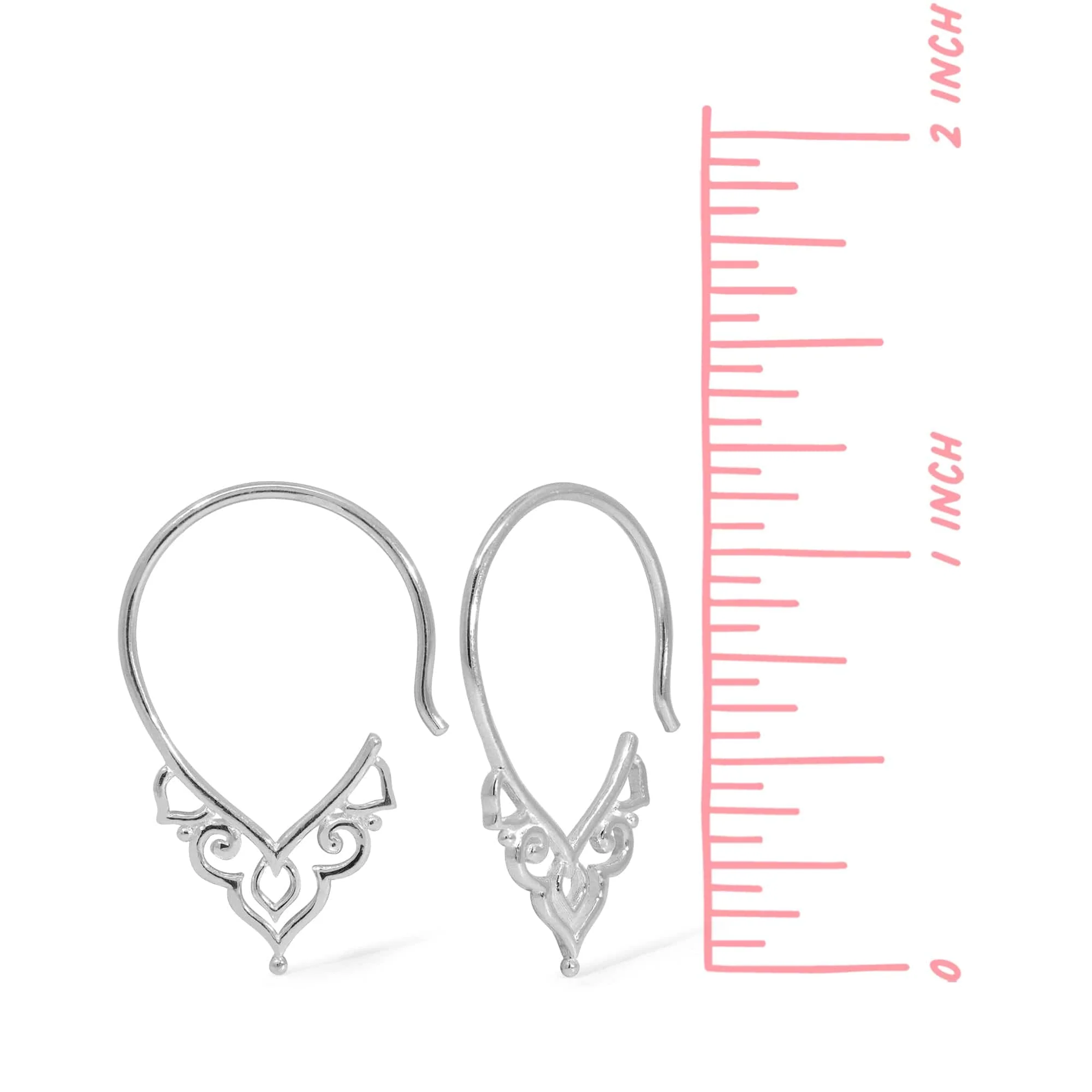Bohemian Vine Leaf Pull Through Hoops - Image 6