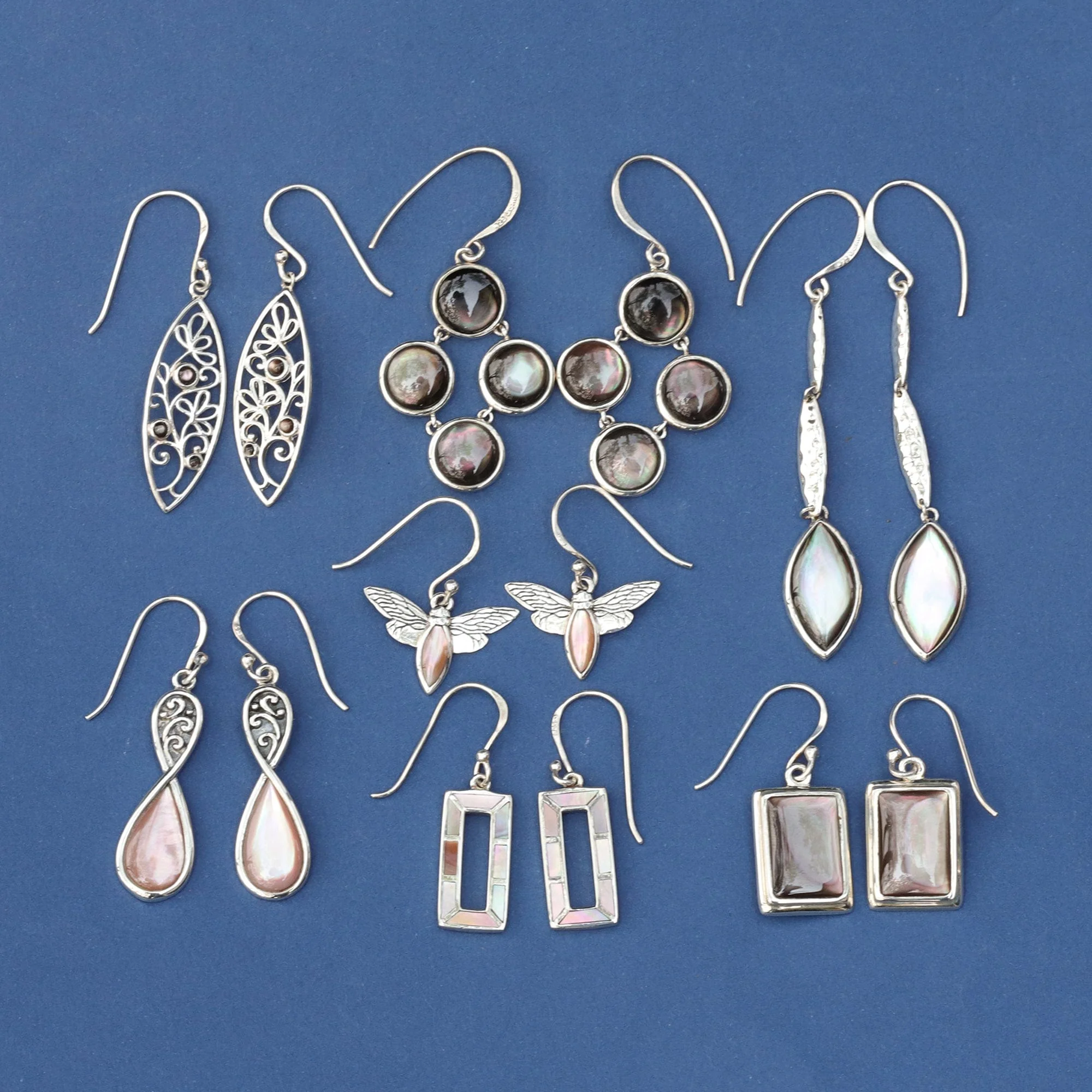 Boho Teardrop Dangle Earrings with Stone - Image 4