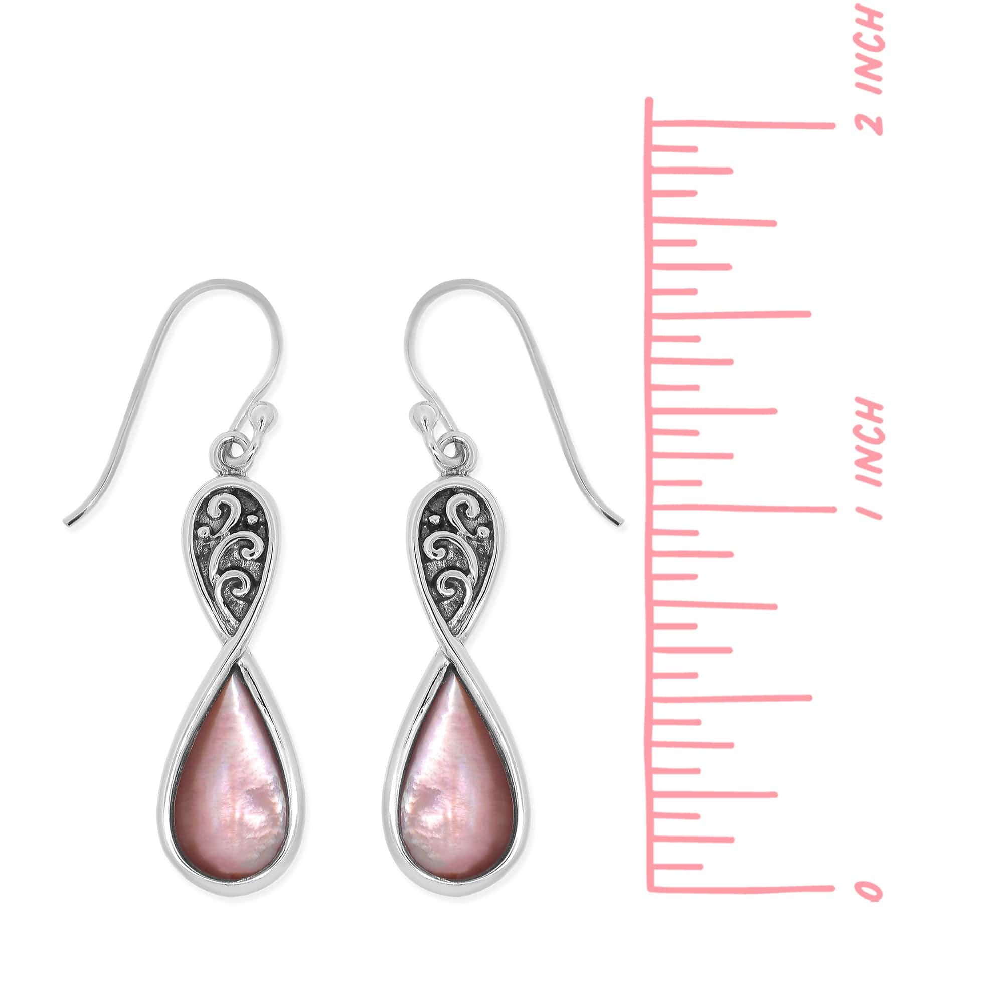 Boho Teardrop Dangle Earrings with Stone - Image 5