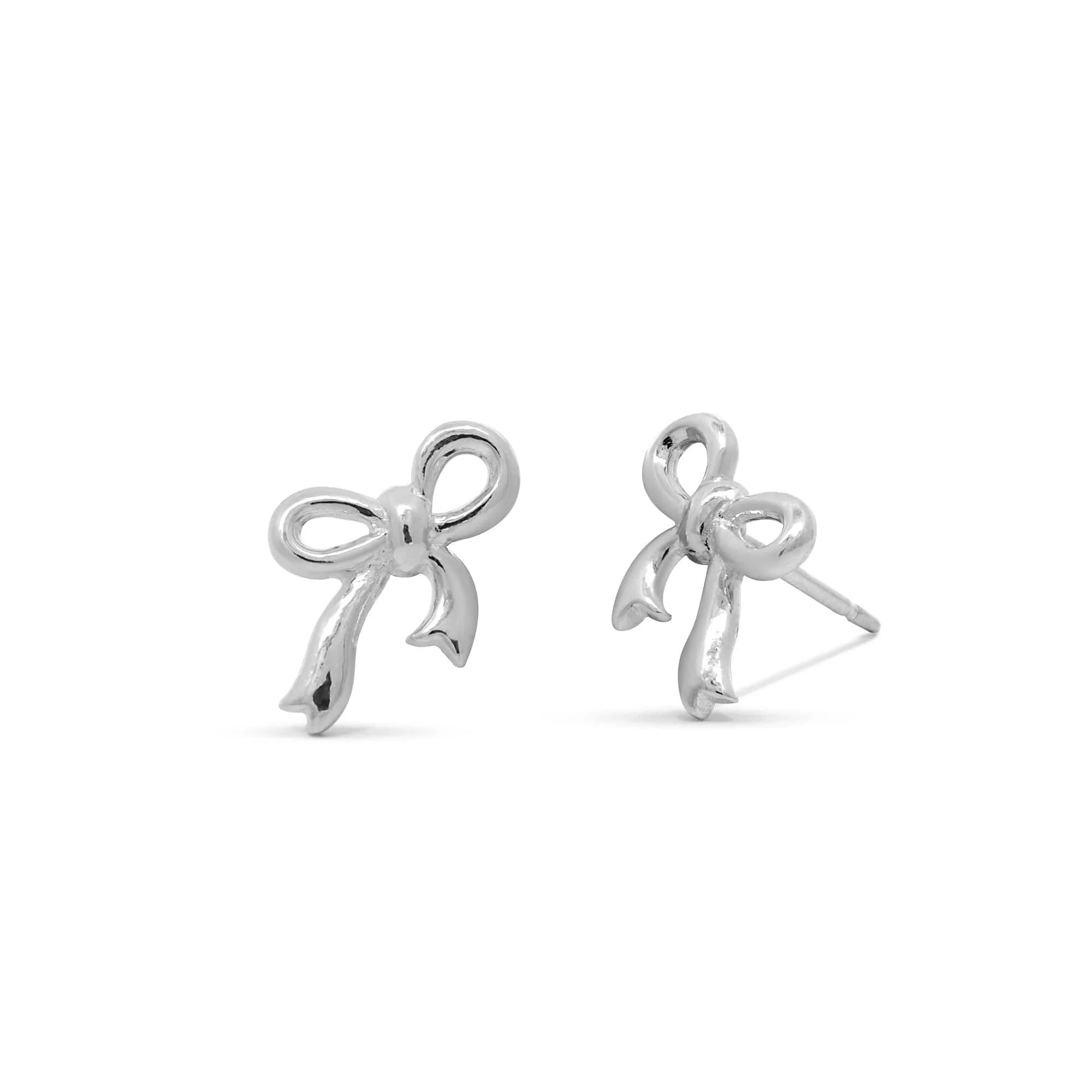 Bow Tie Ribbon Stud Earrings