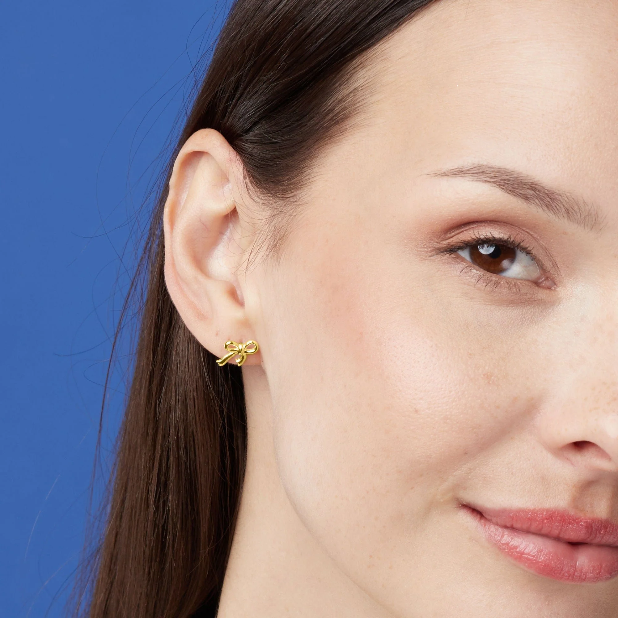 Bow Tie Ribbon Stud Earrings - Image 6