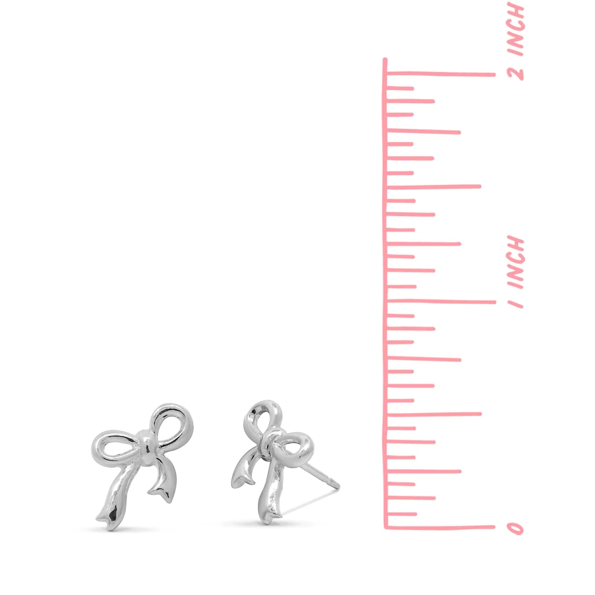 Bow Tie Ribbon Stud Earrings - Image 7