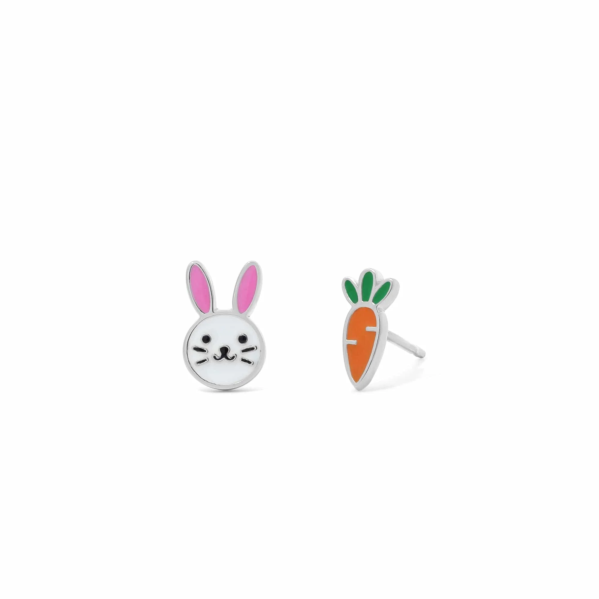 Bunny & Carrot Earring Studs