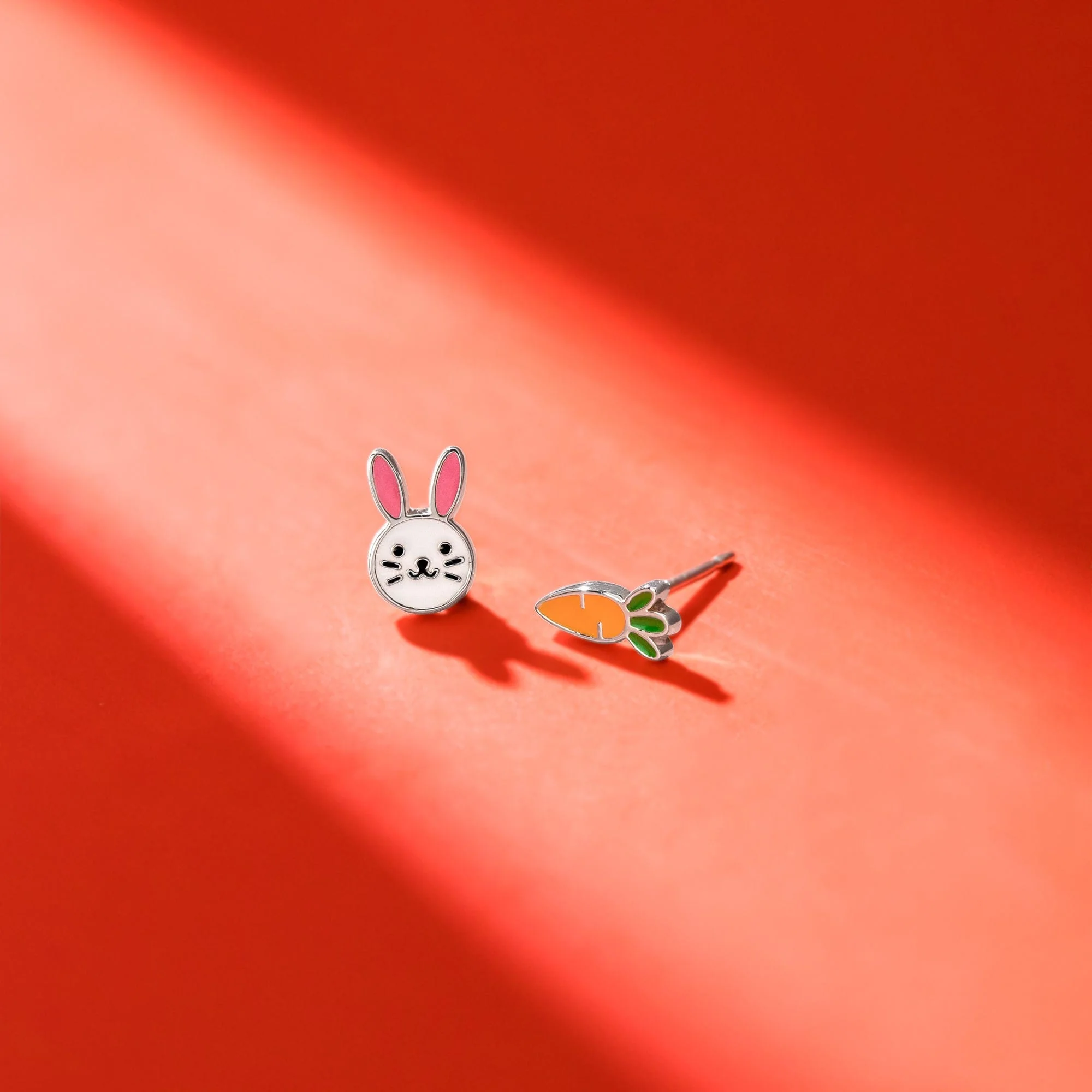 Bunny & Carrot Earring Studs - Image 5