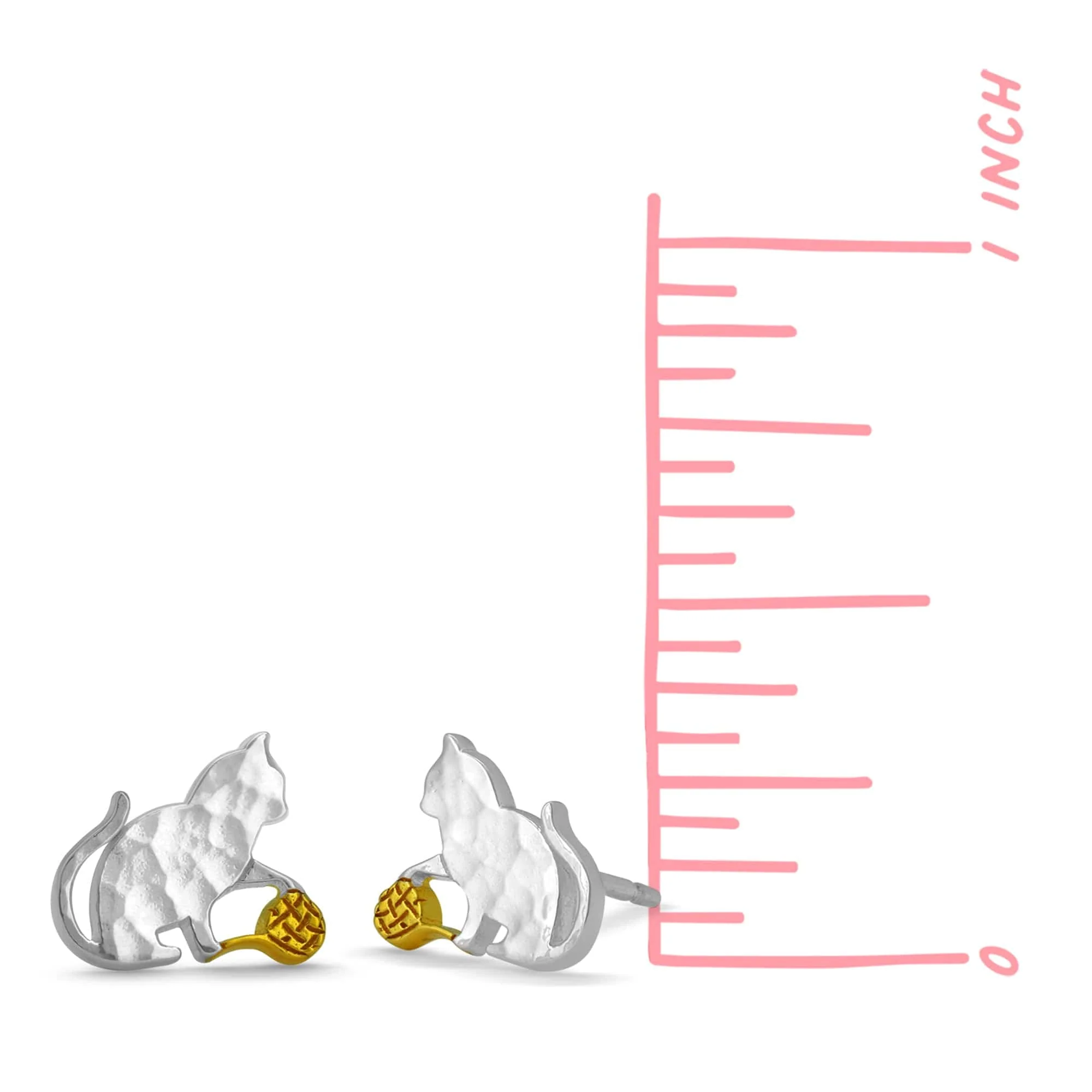 Cat and Yarn Studs - Image 3