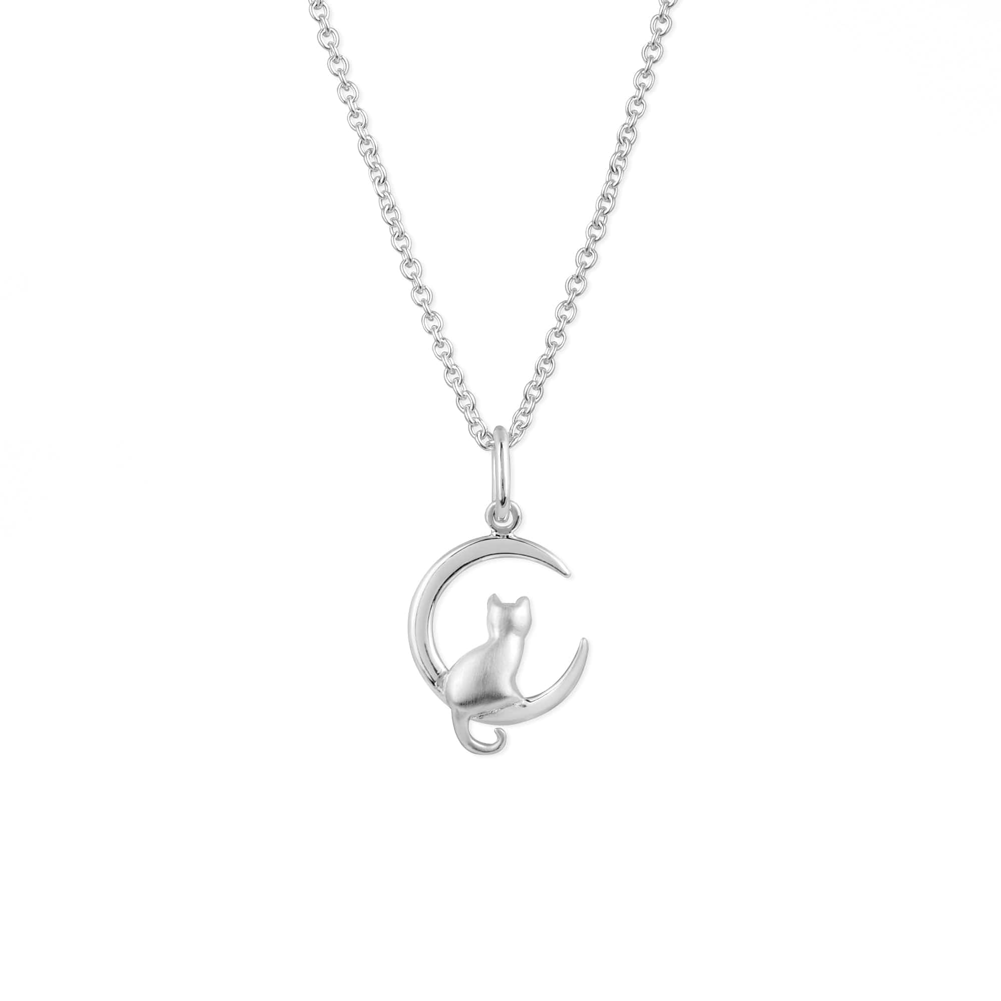 Cat and Moon Necklace
