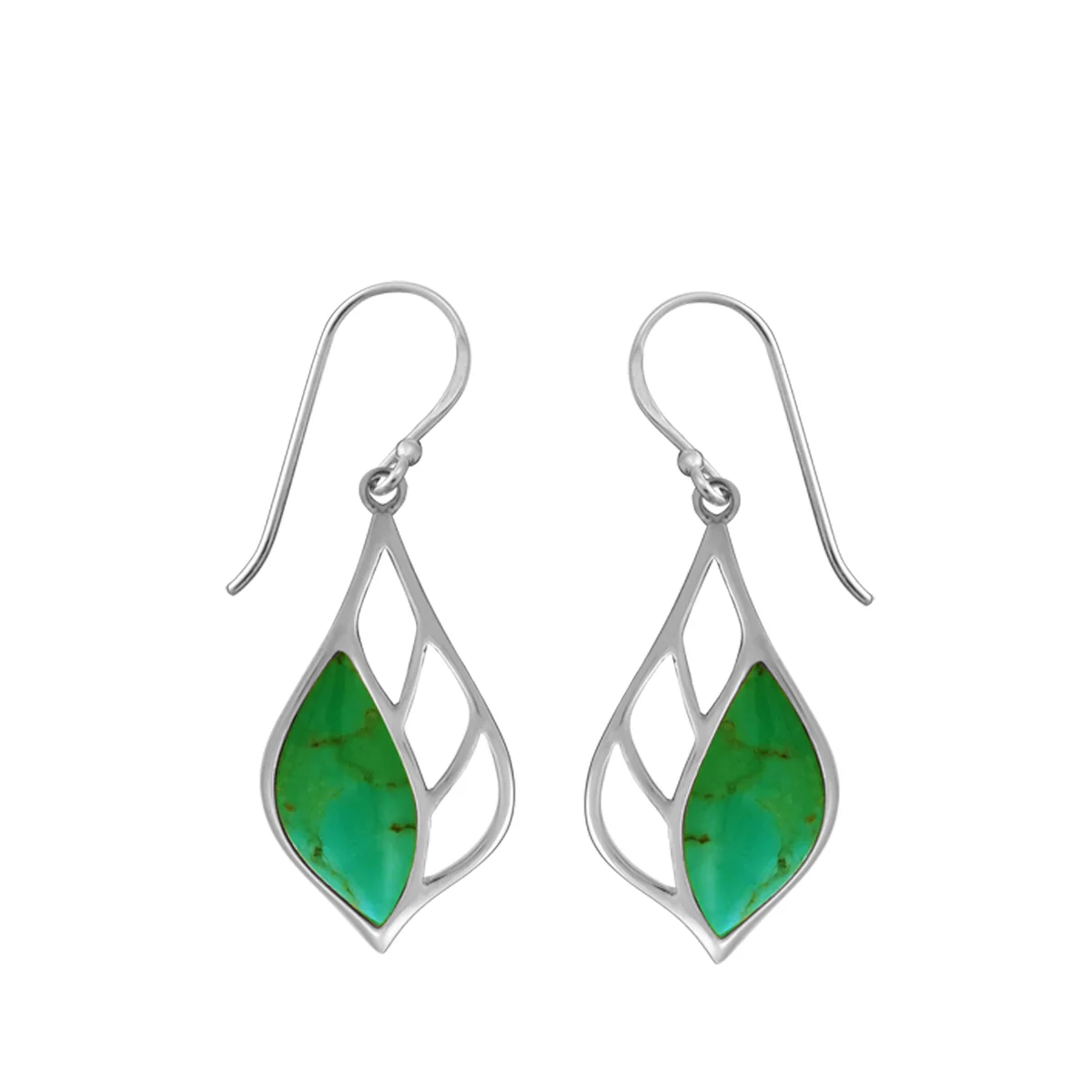 Lotus Flower Dangle Earrings - Image 3