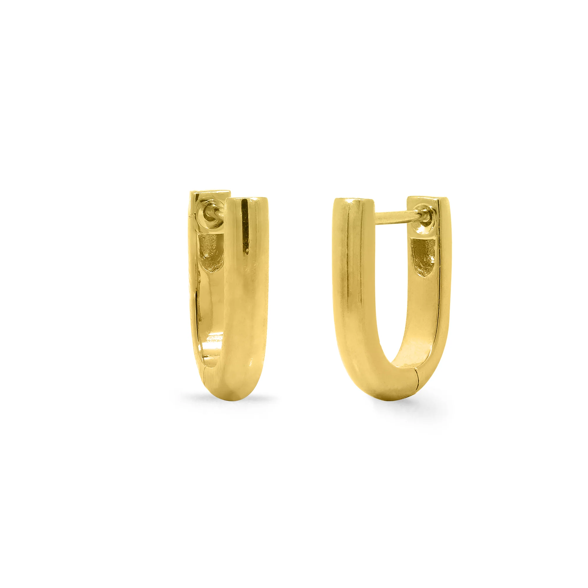 U-Shape Huggie Hoops - Image 3