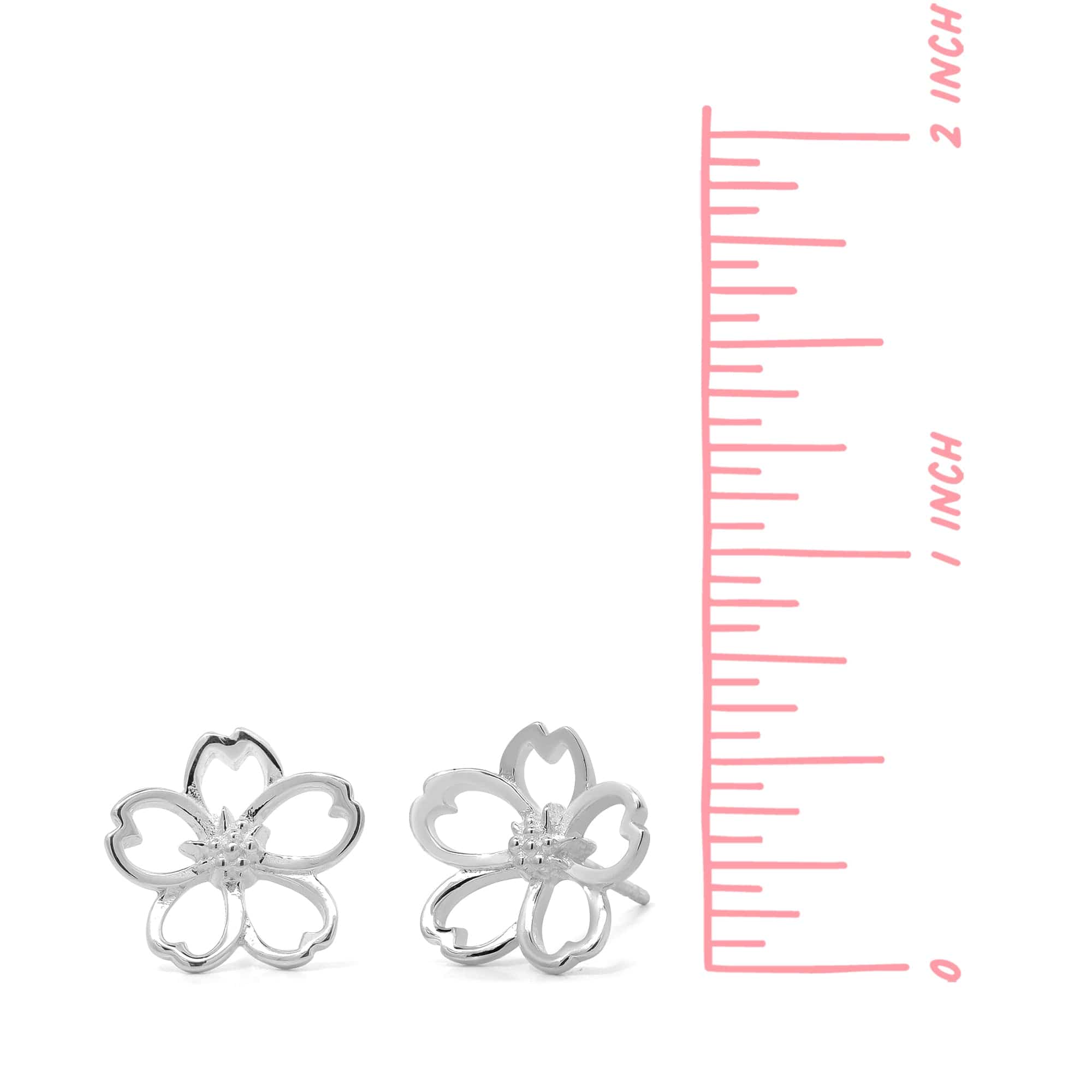 Cherry Blossom Outline Studs - Image 5