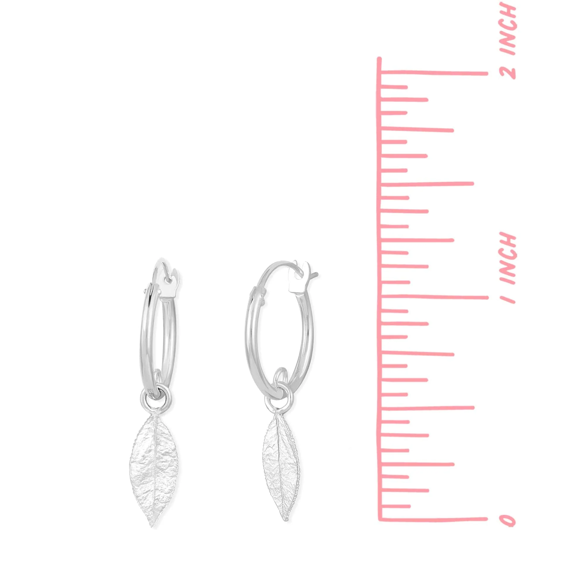 Textured Leaf Hoops - Image 3