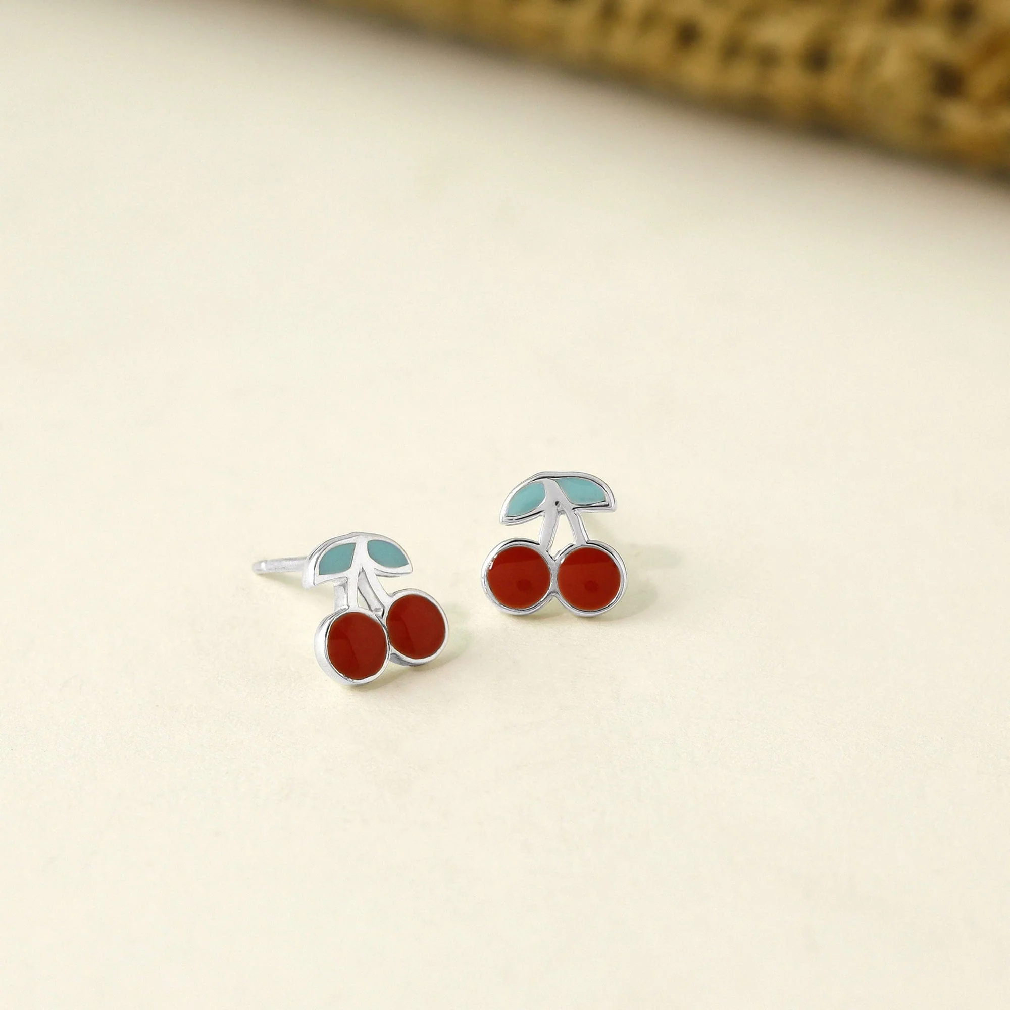 Cherry Stud Earrings - Image 3