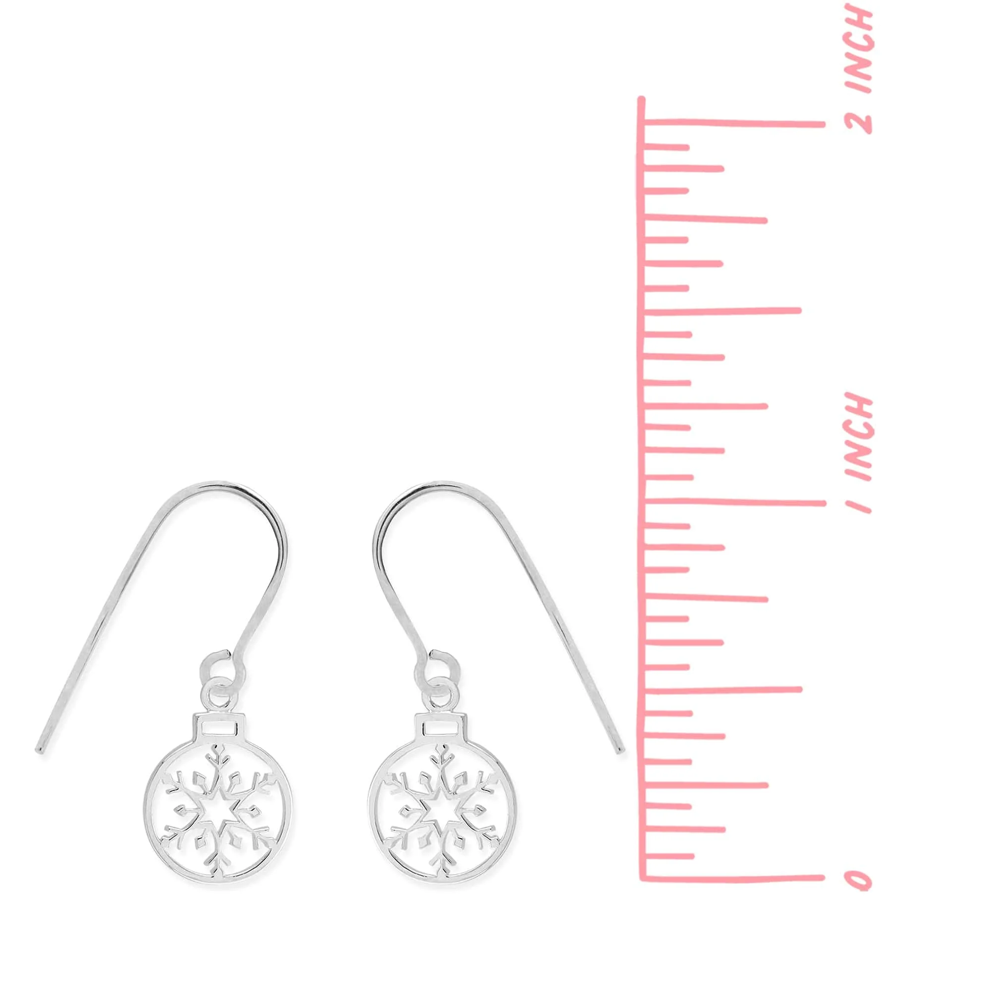 Christmas Ball Snowflakes Earrings - Image 4