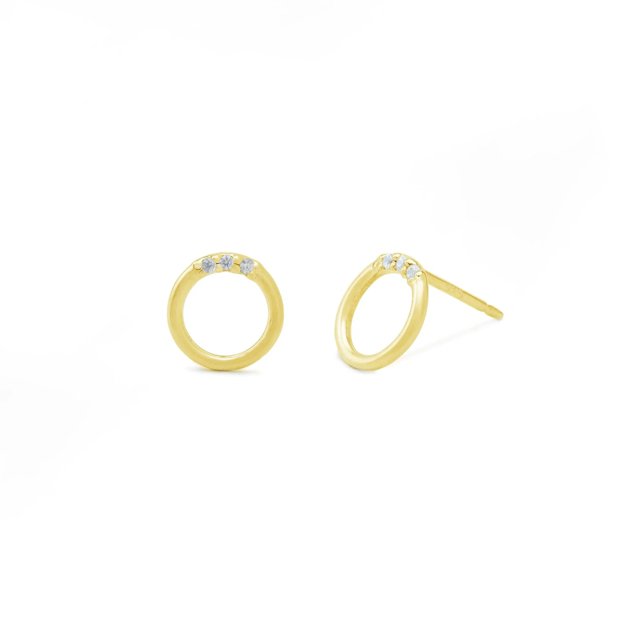 Circle Mini CZ Studs - Image 3