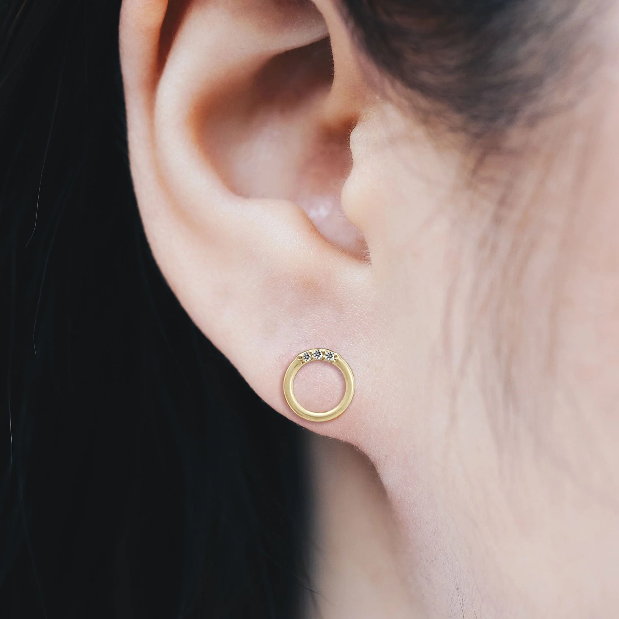 Circle Mini CZ Studs - Image 4