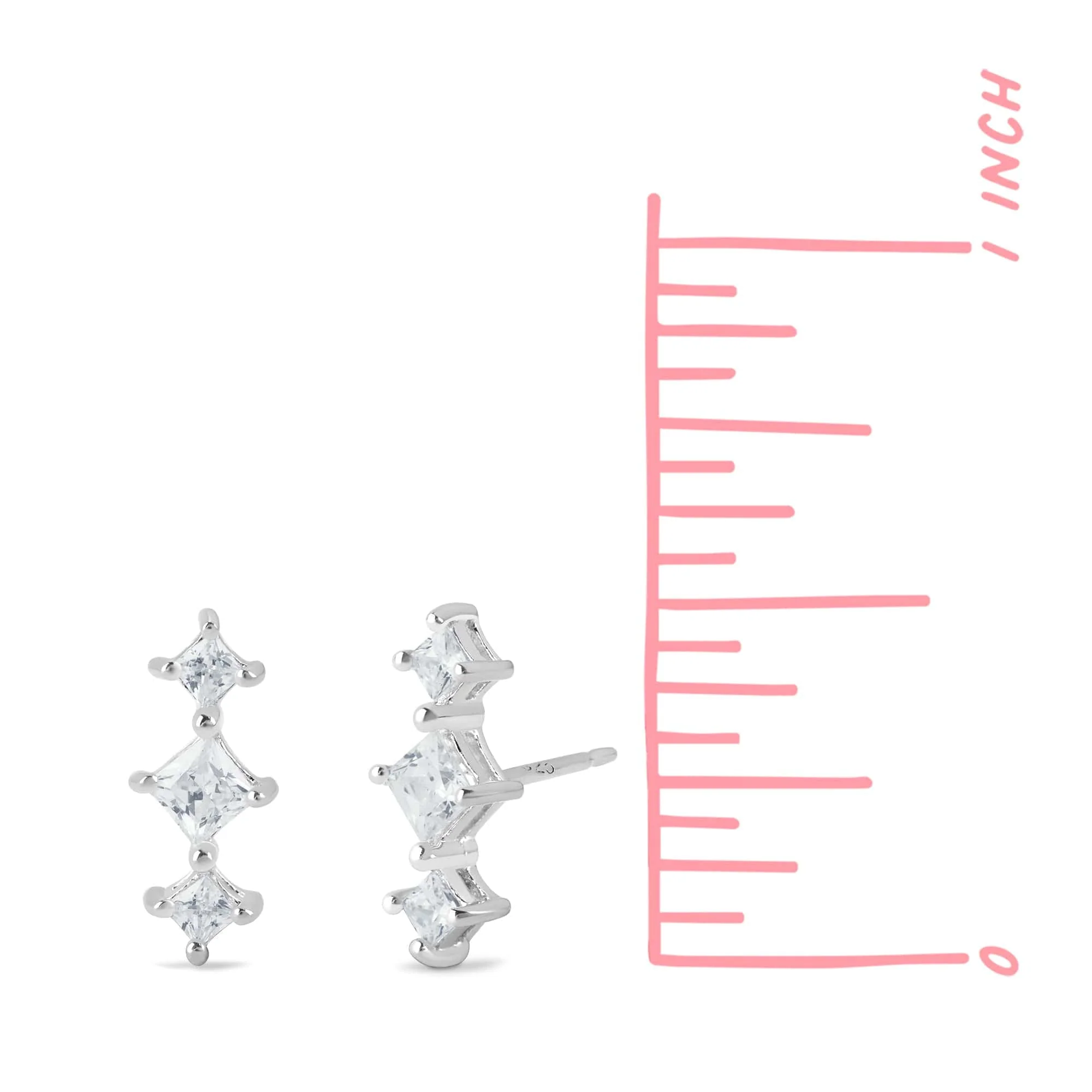 Clare 3-Dot CZ Studs - Image 4