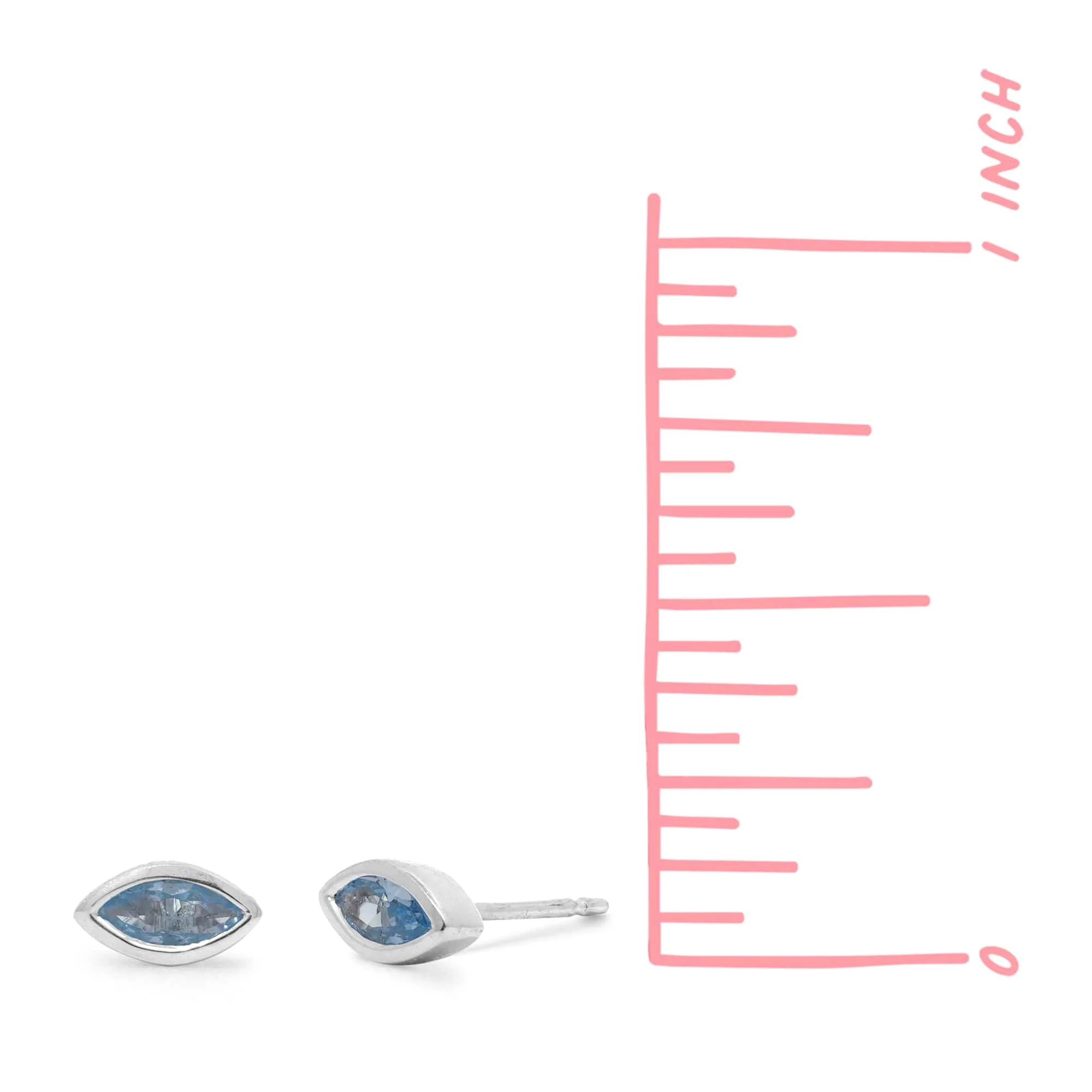 Clare Evil Eye Studs with Stone - Image 11