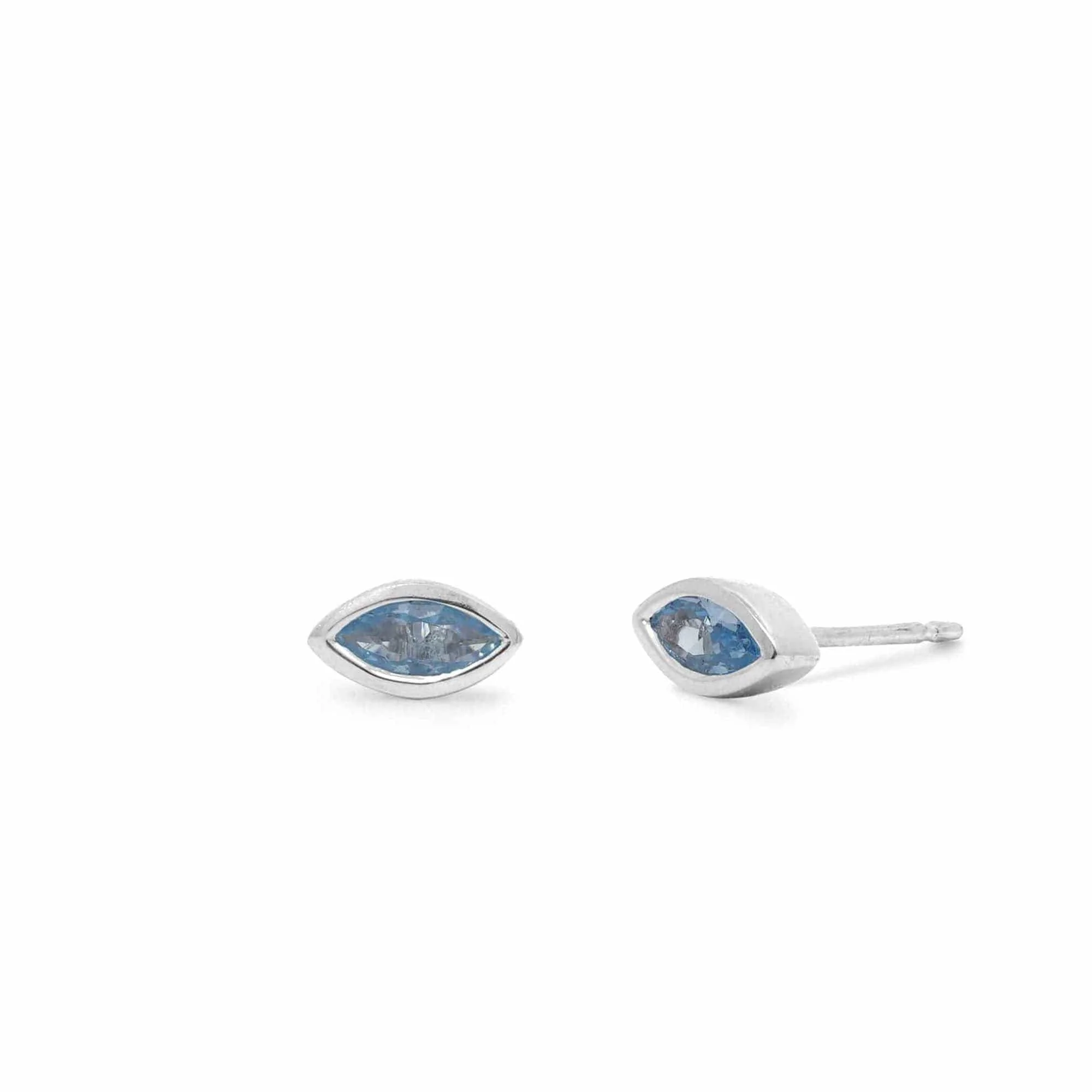 Clare Evil Eye Studs with Stone - Image 4