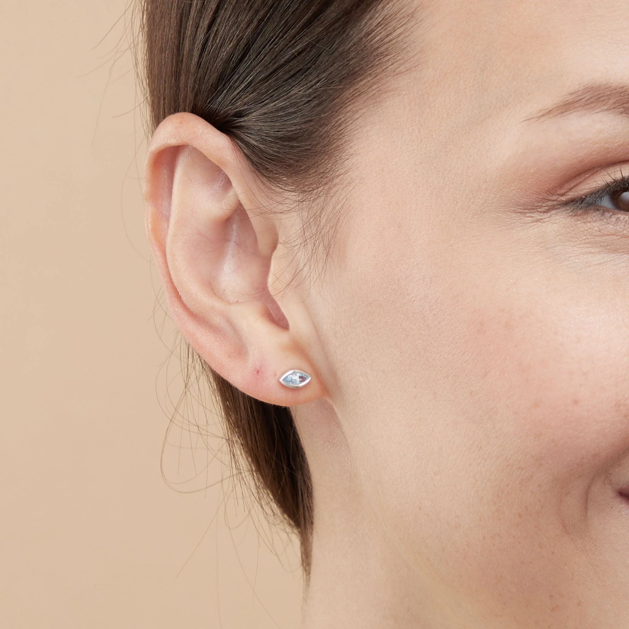 Clare Evil Eye Studs with Stone - Image 5