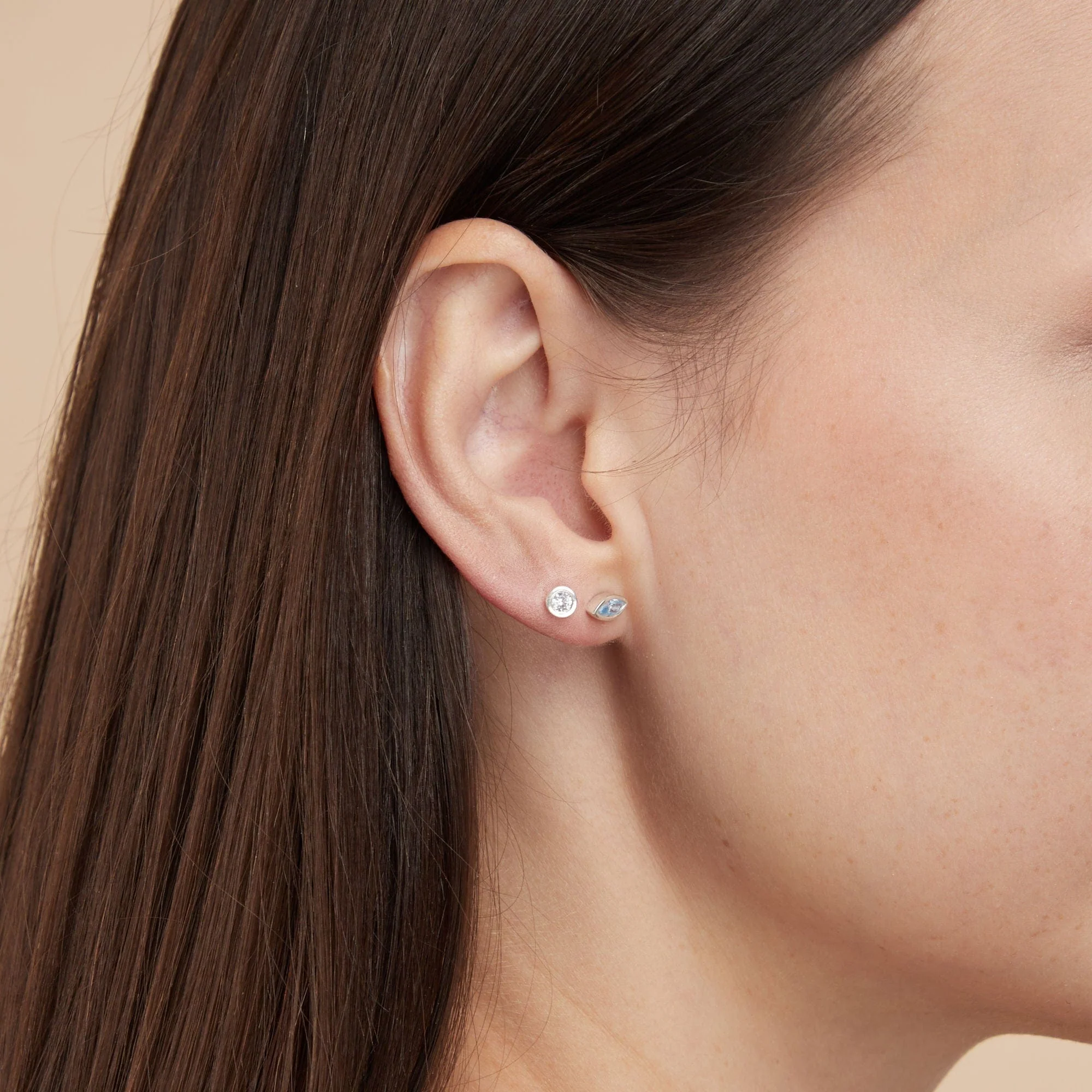 Clare Evil Eye Studs with Stone - Image 6