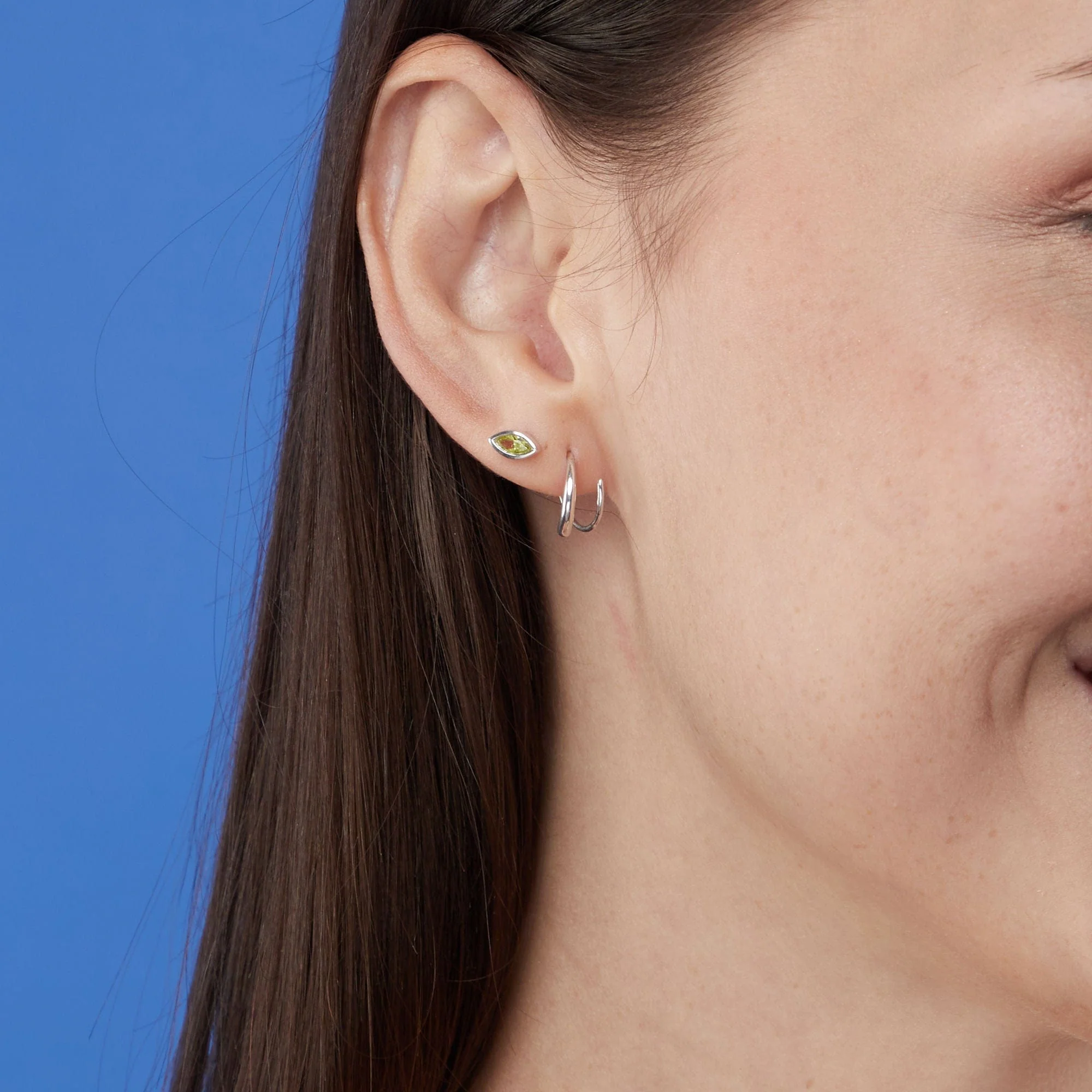 Clare Evil Eye Studs with Stone - Image 9