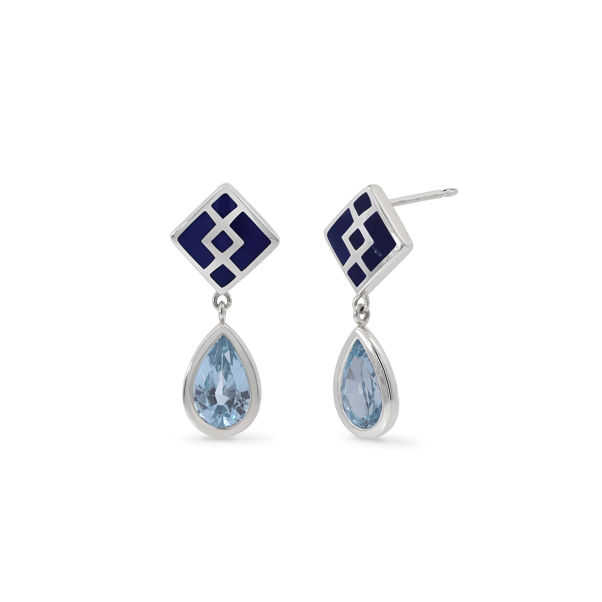 Clare Geometric Teardrop with Stone - Image 2