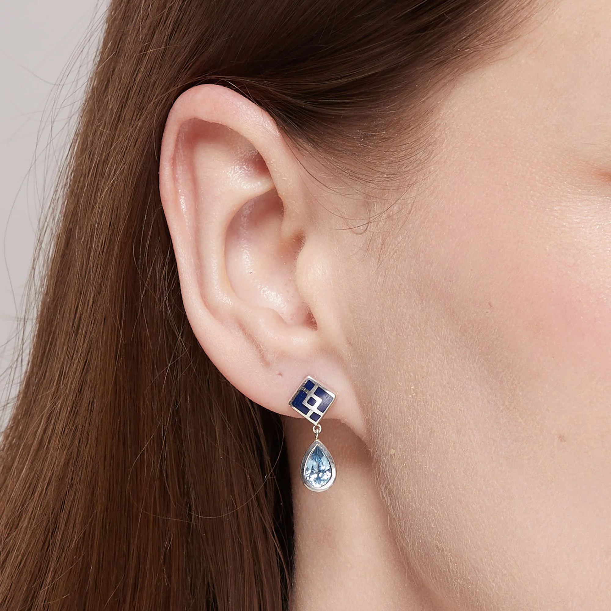 Clare Geometric Teardrop with Stone - Image 6