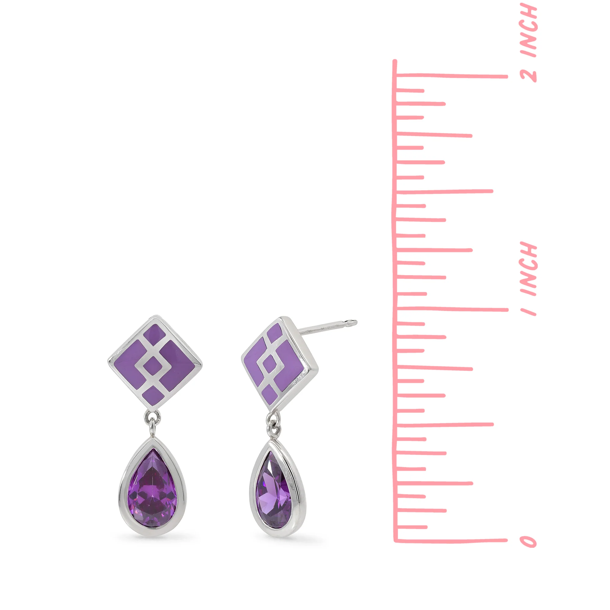 Clare Geometric Teardrop with Stone - Image 8