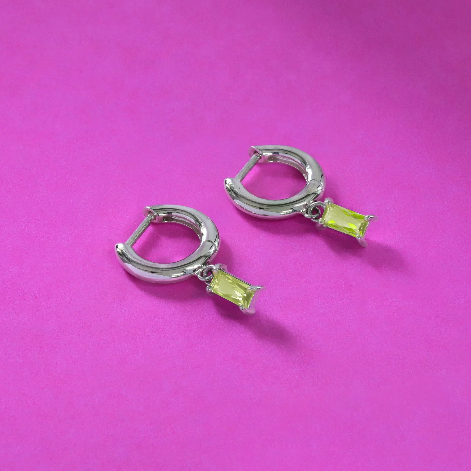 Clare Huggies with Baguette Charm Stone - Image 10