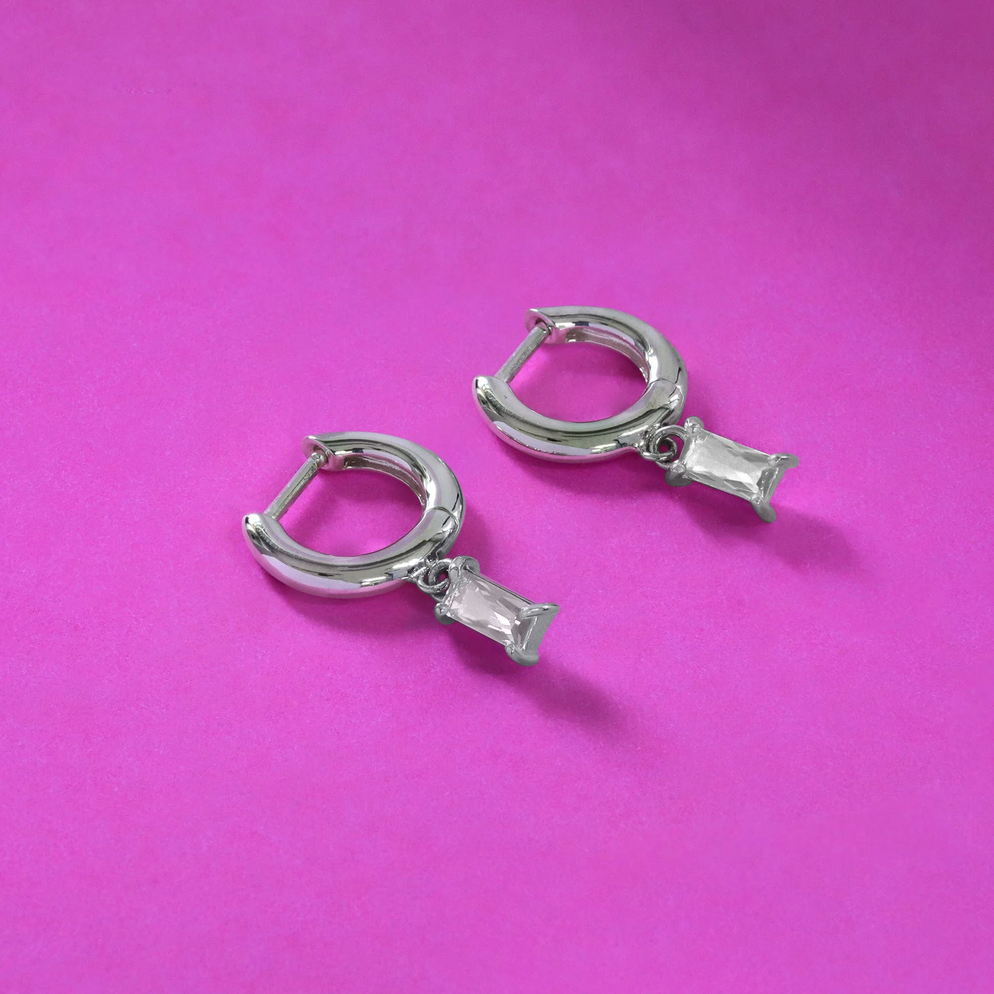 Clare Huggies with Baguette Charm Stone - Image 3