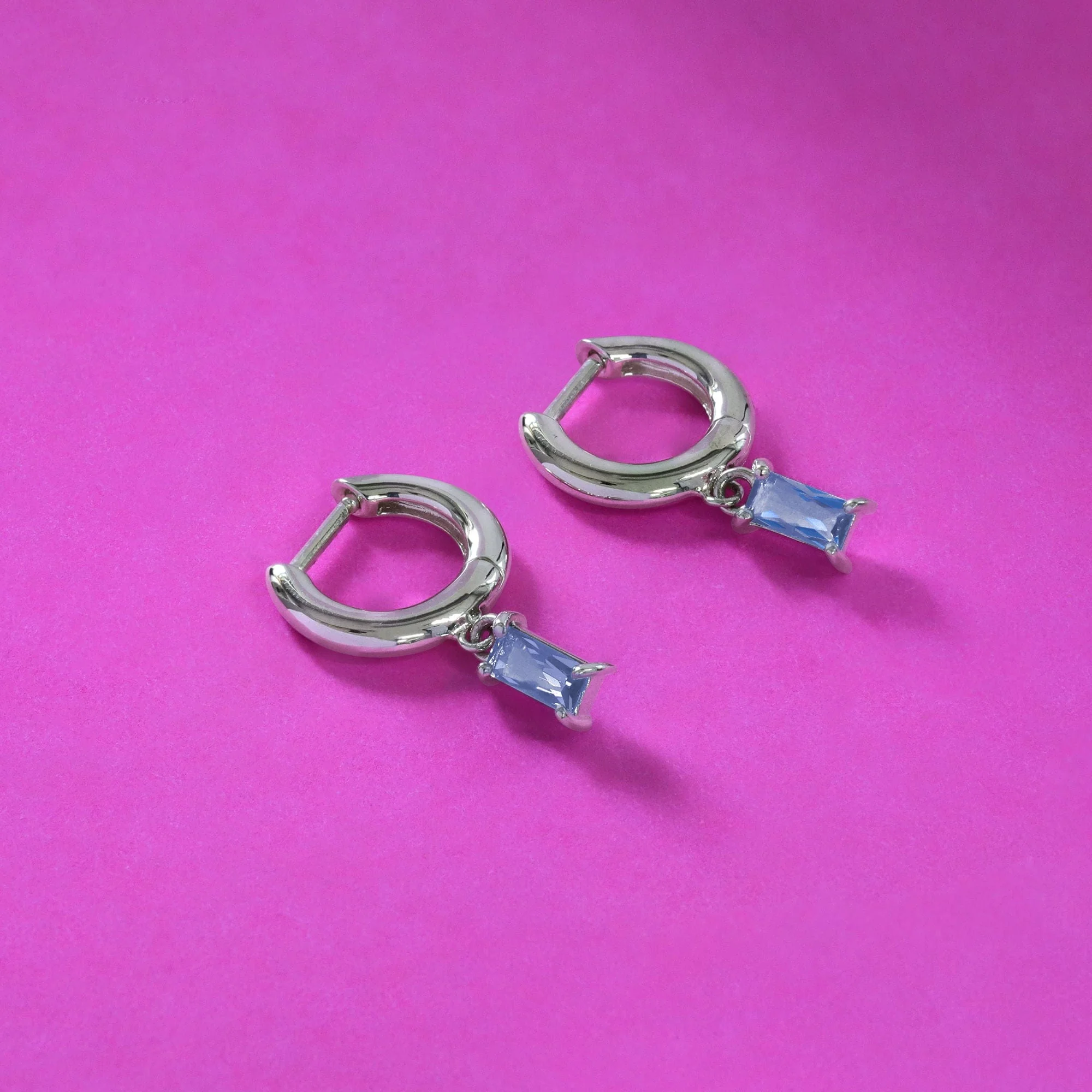 Clare Huggies with Baguette Charm Stone - Image 6