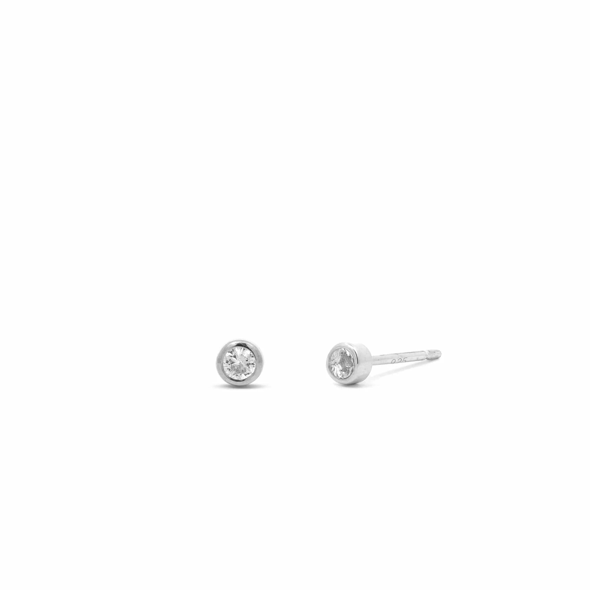 Clare Mini Dot Studs with Stone