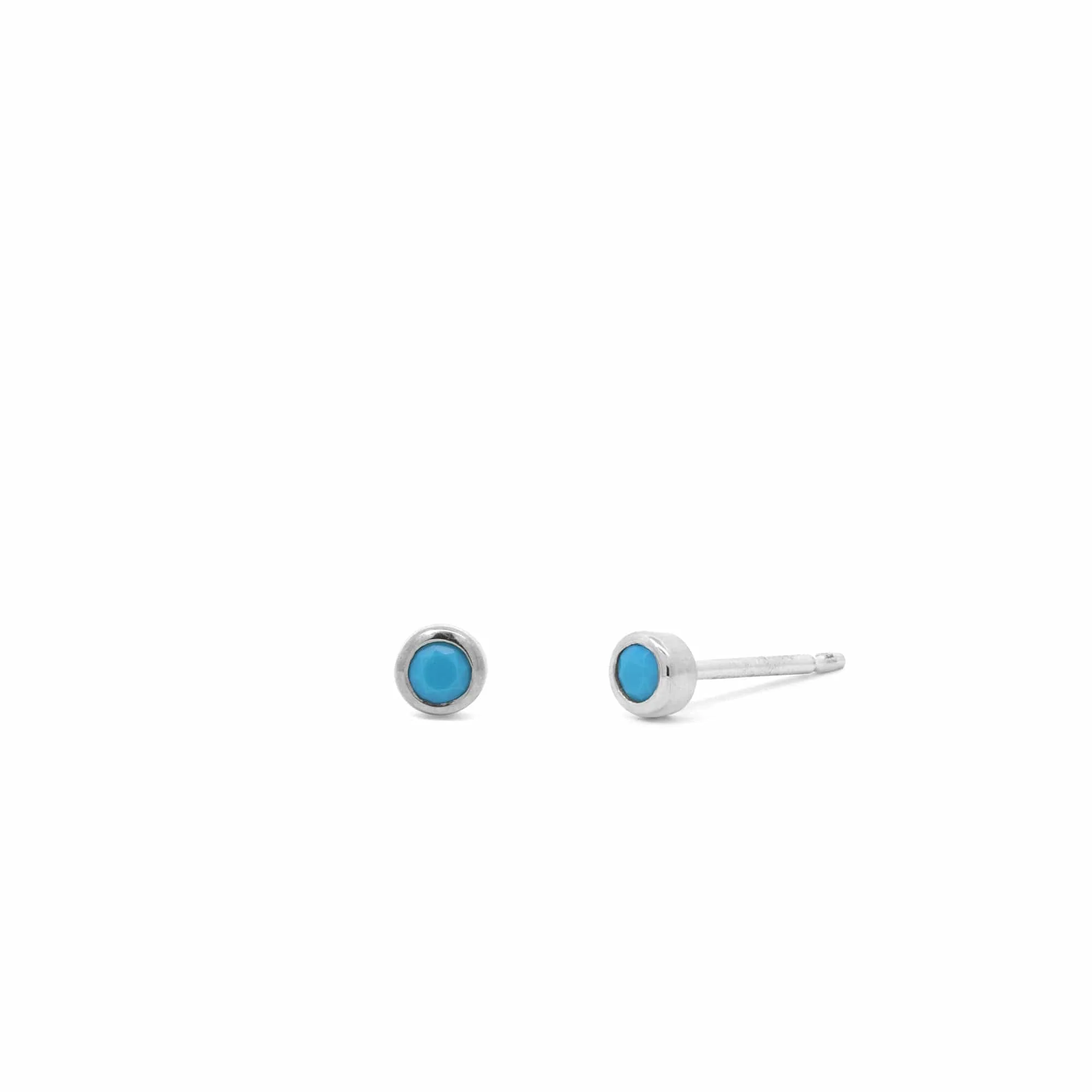 Clare Mini Dot Studs with Stone - Image 13