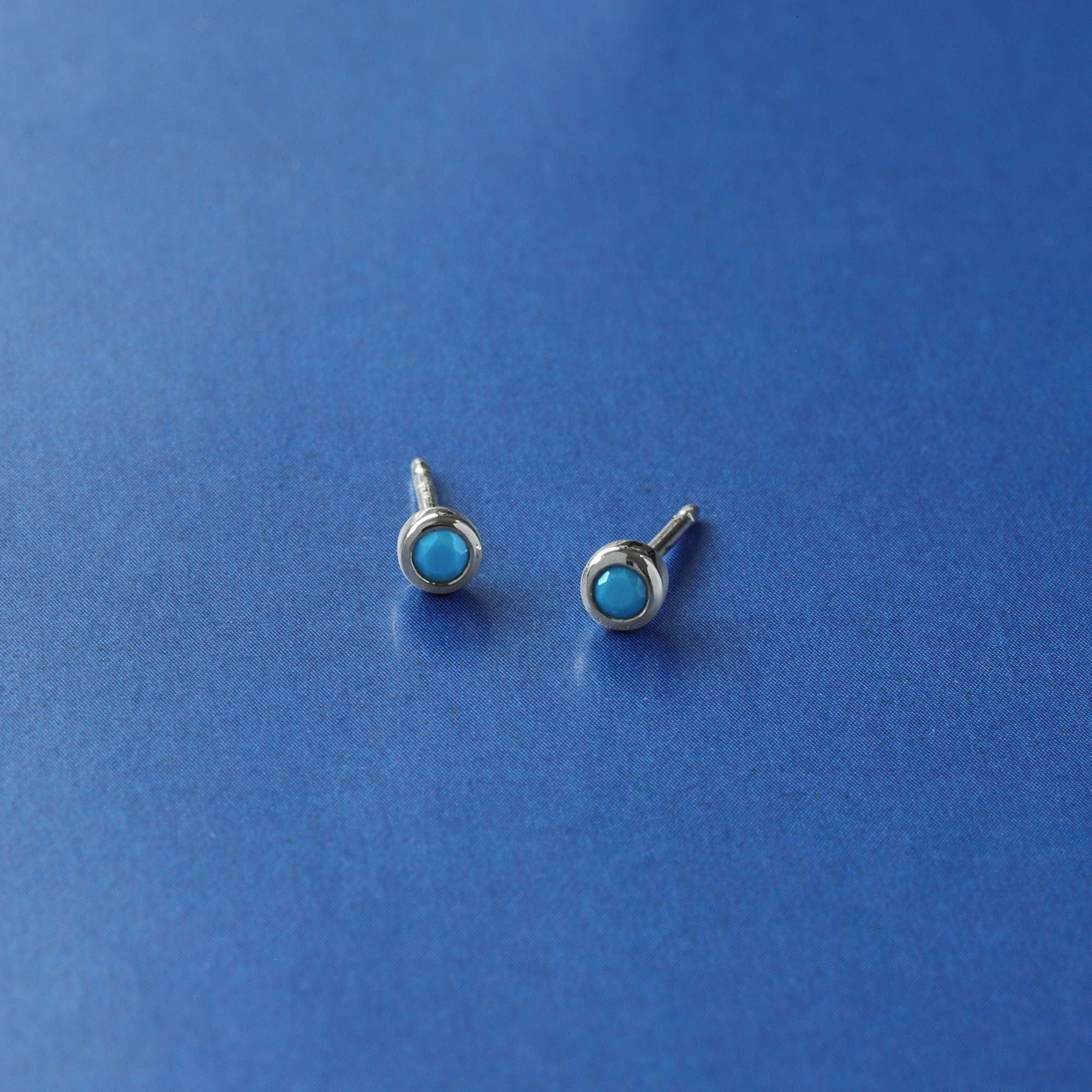 Clare Mini Dot Studs with Stone - Image 15