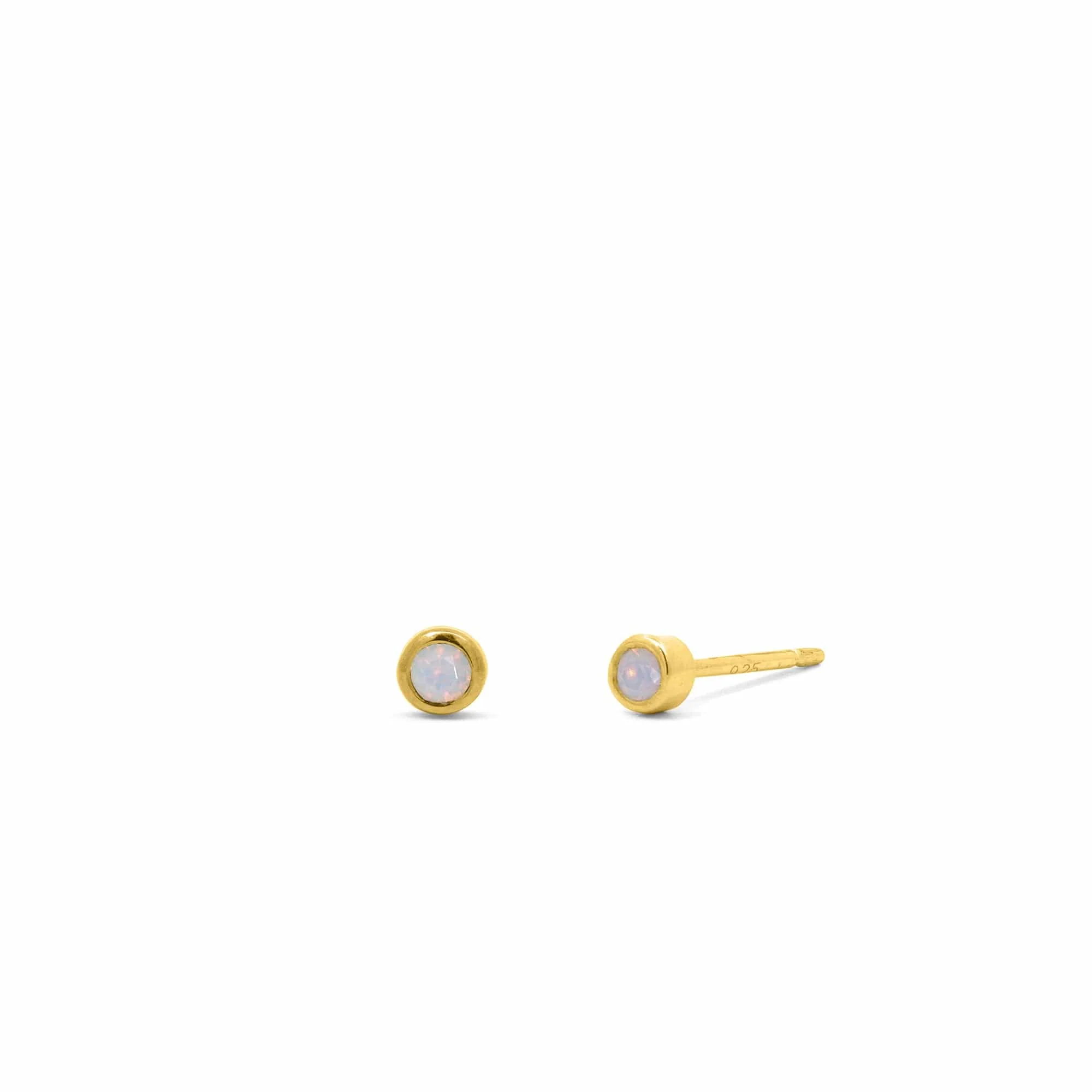 Clare Mini Dot Studs with Stone - Image 24