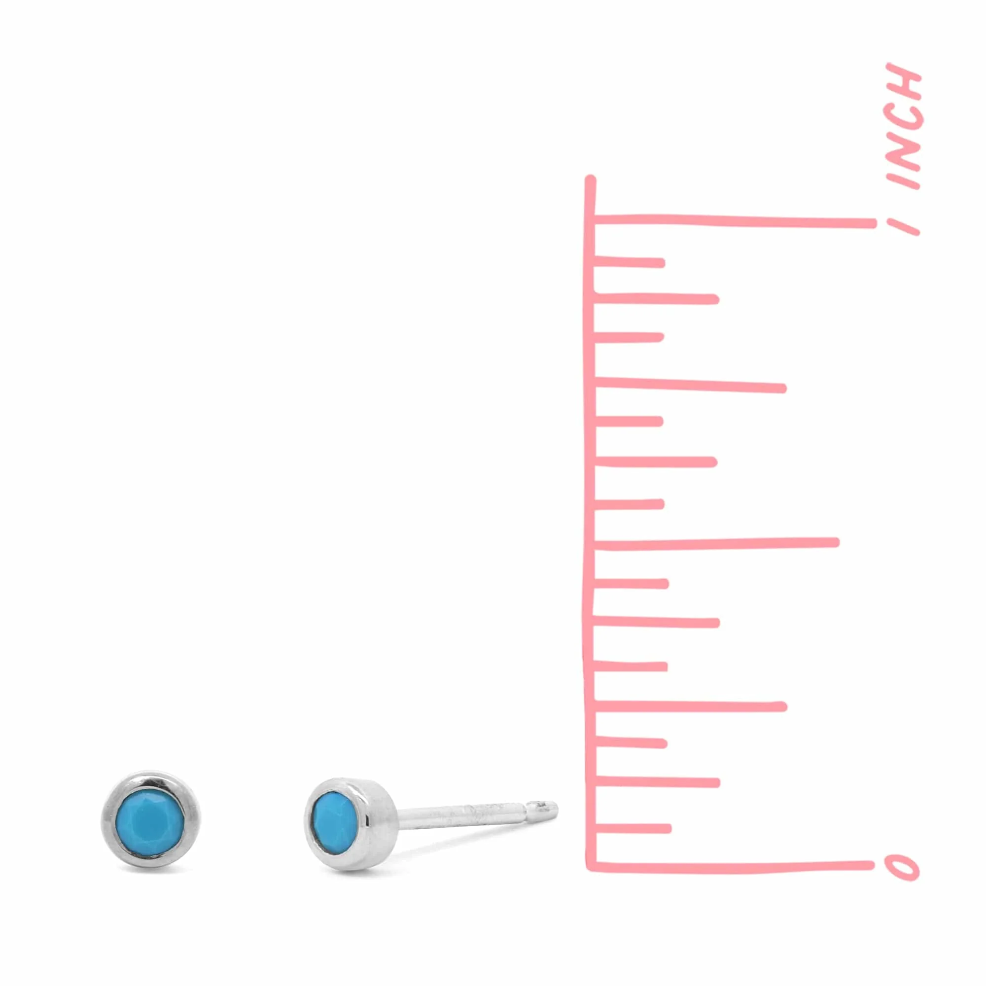 Clare Mini Dot Studs with Stone - Image 30