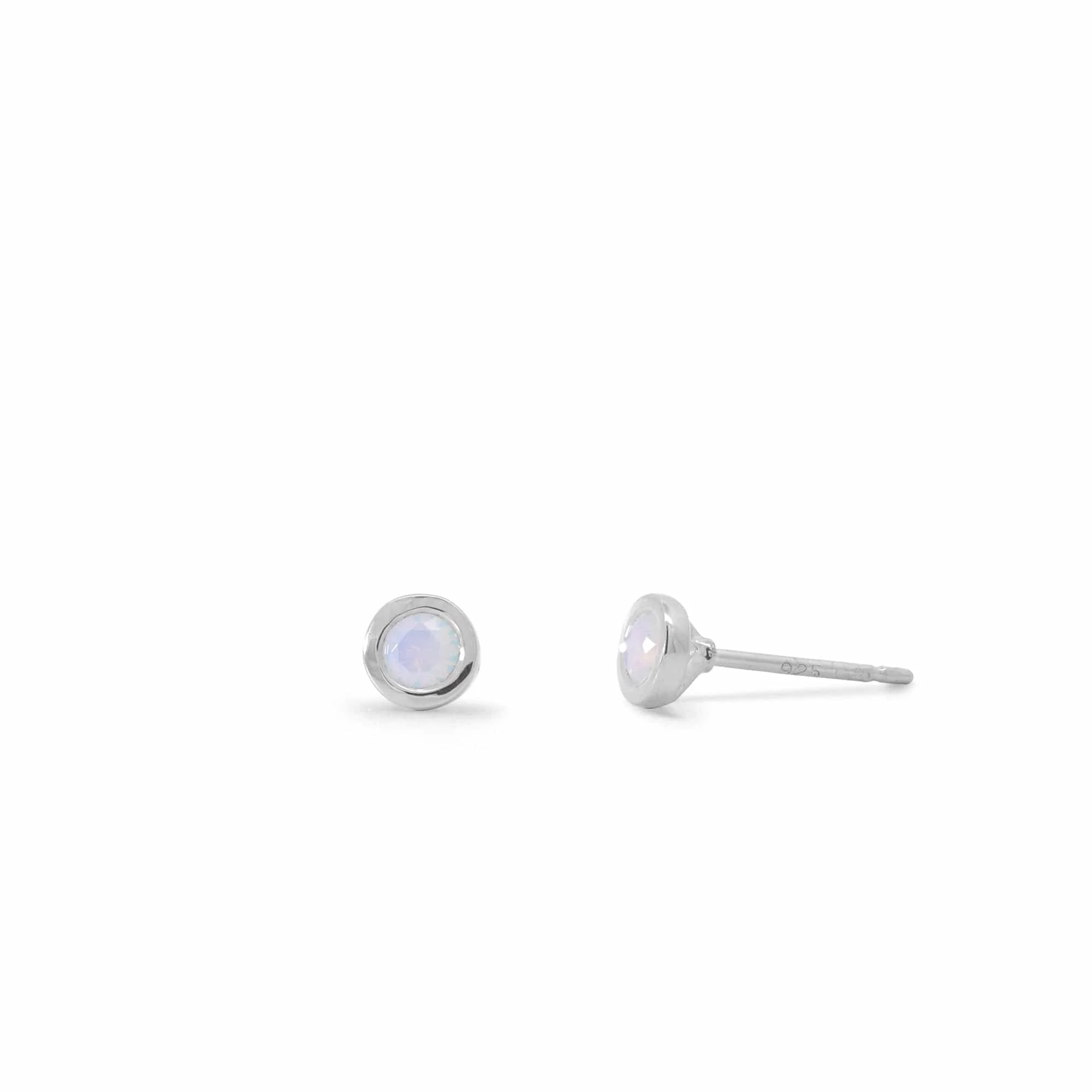 Clare Mini Studs with Stone - Image 3