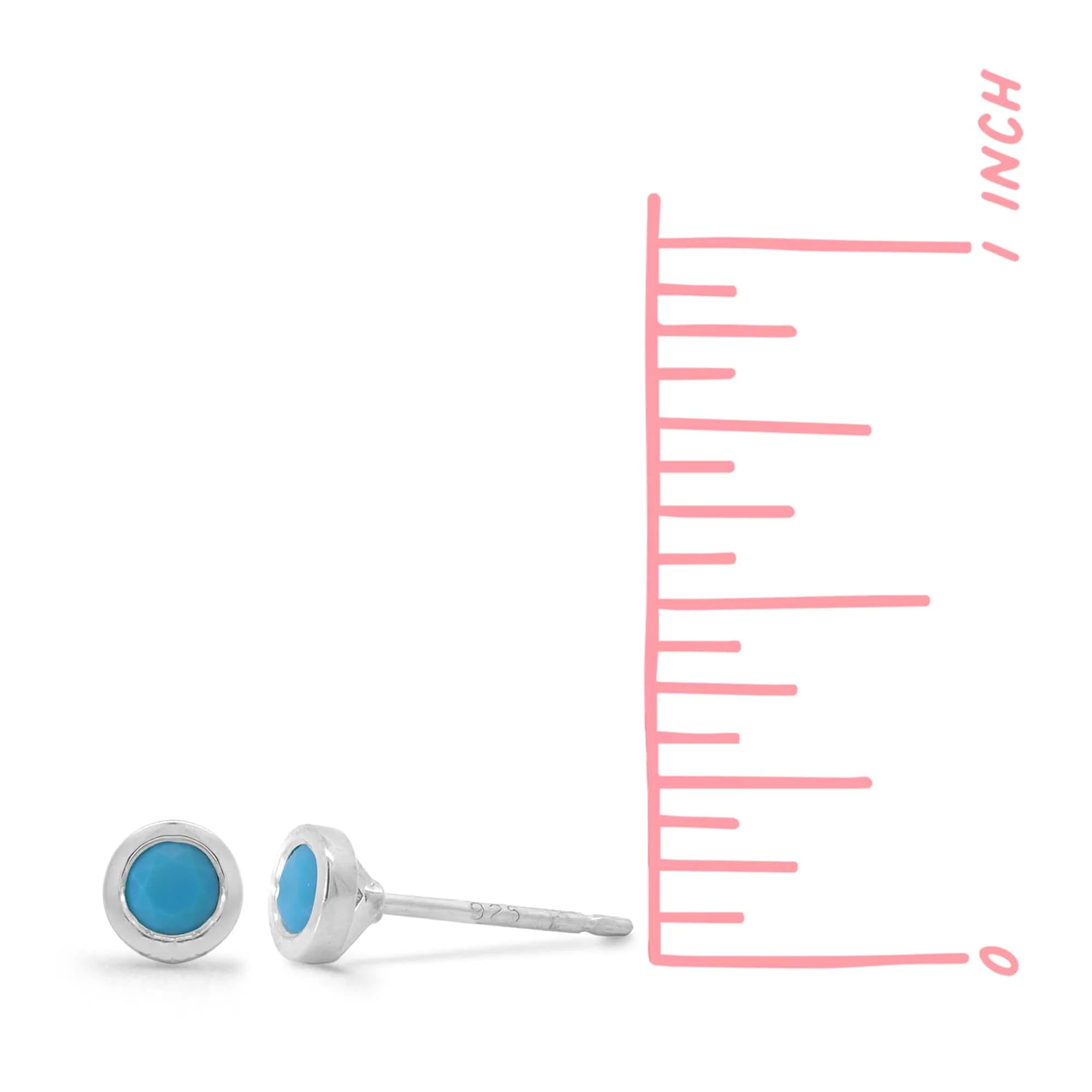 Clare Mini Studs with Stone - Image 8