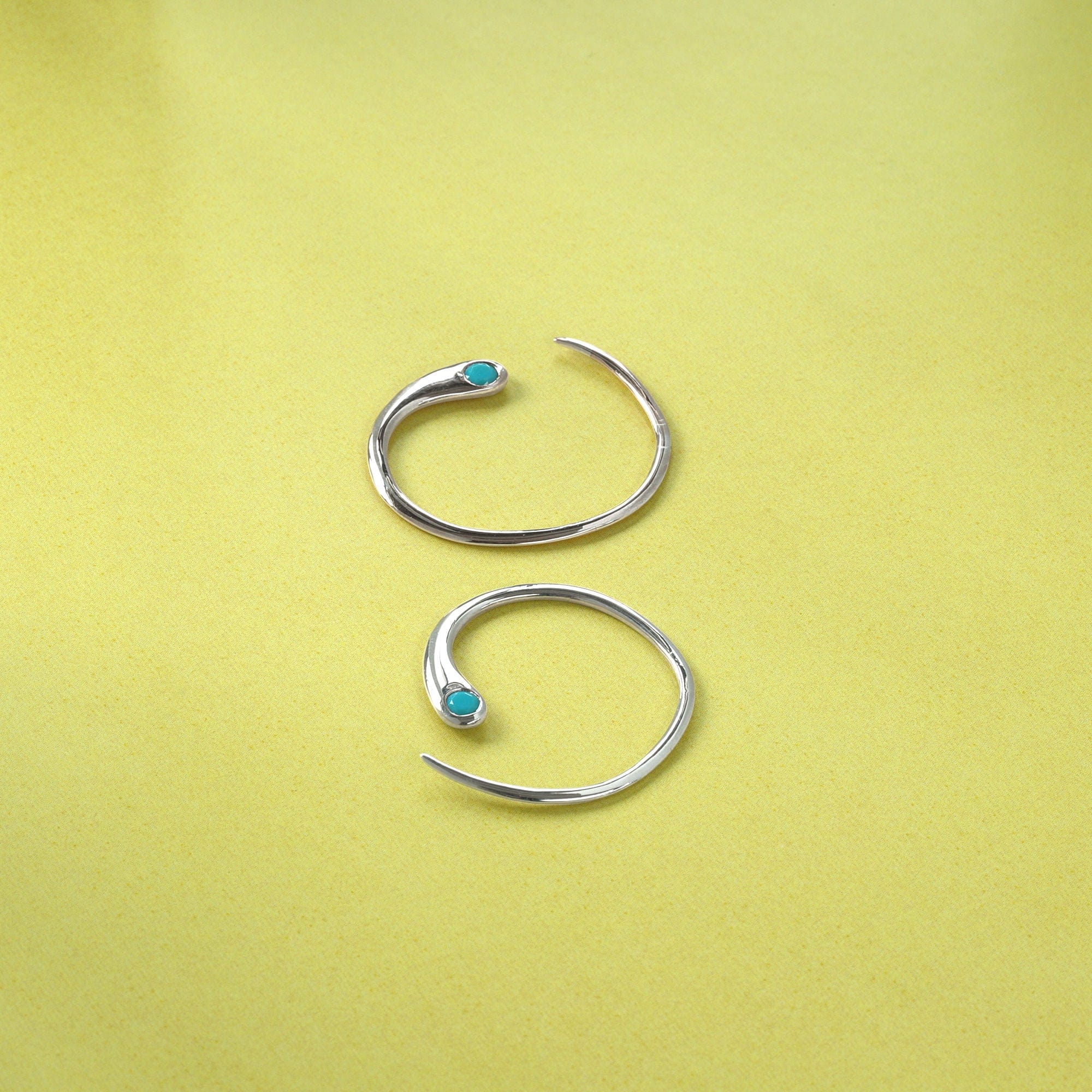 Clare Pull Through Hoops with Stone - Image 3