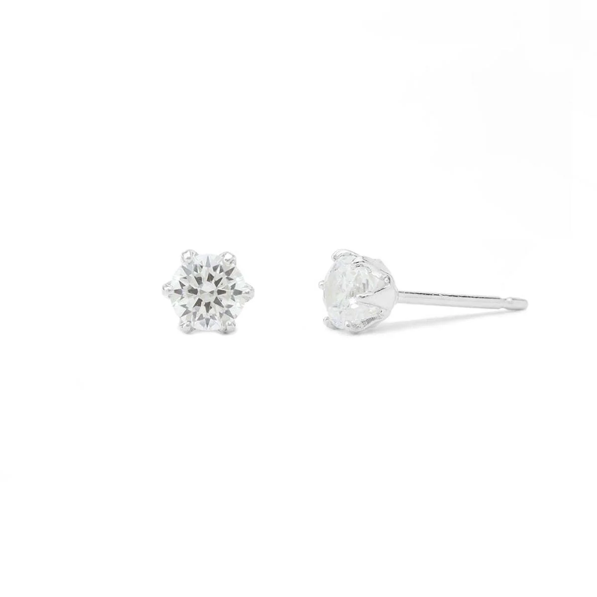 Clare Round Cut CZ Studs