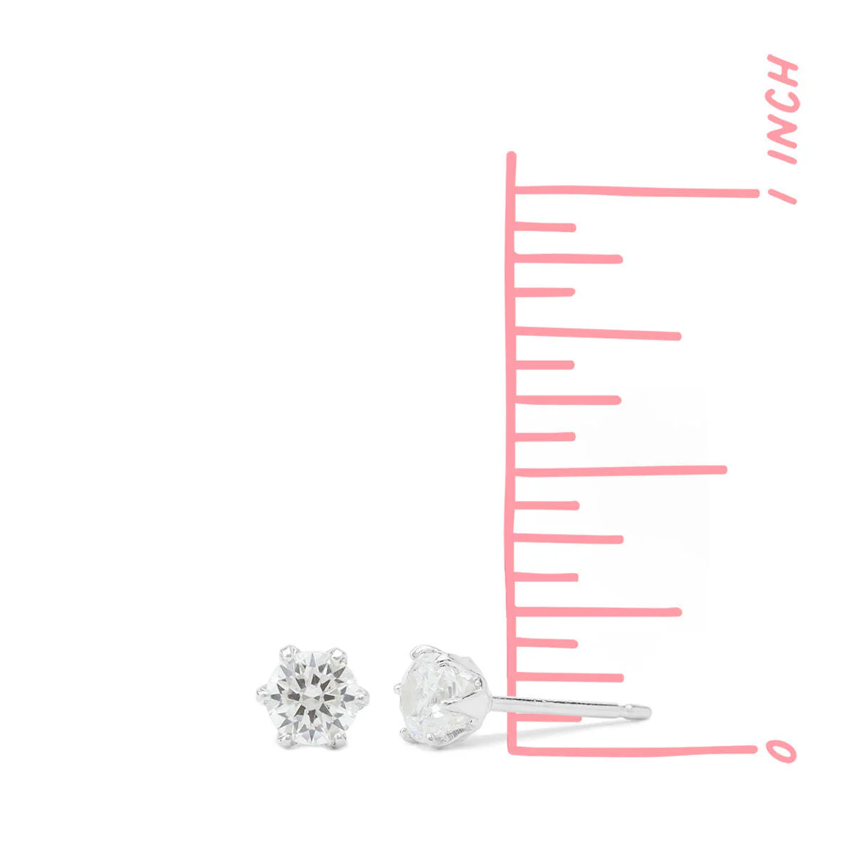 Clare Round Cut CZ Studs - Image 4