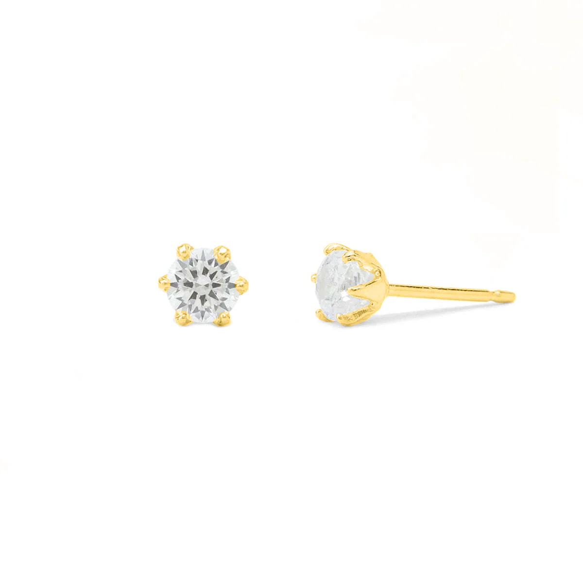 Clare Round Cut CZ Studs - Image 5