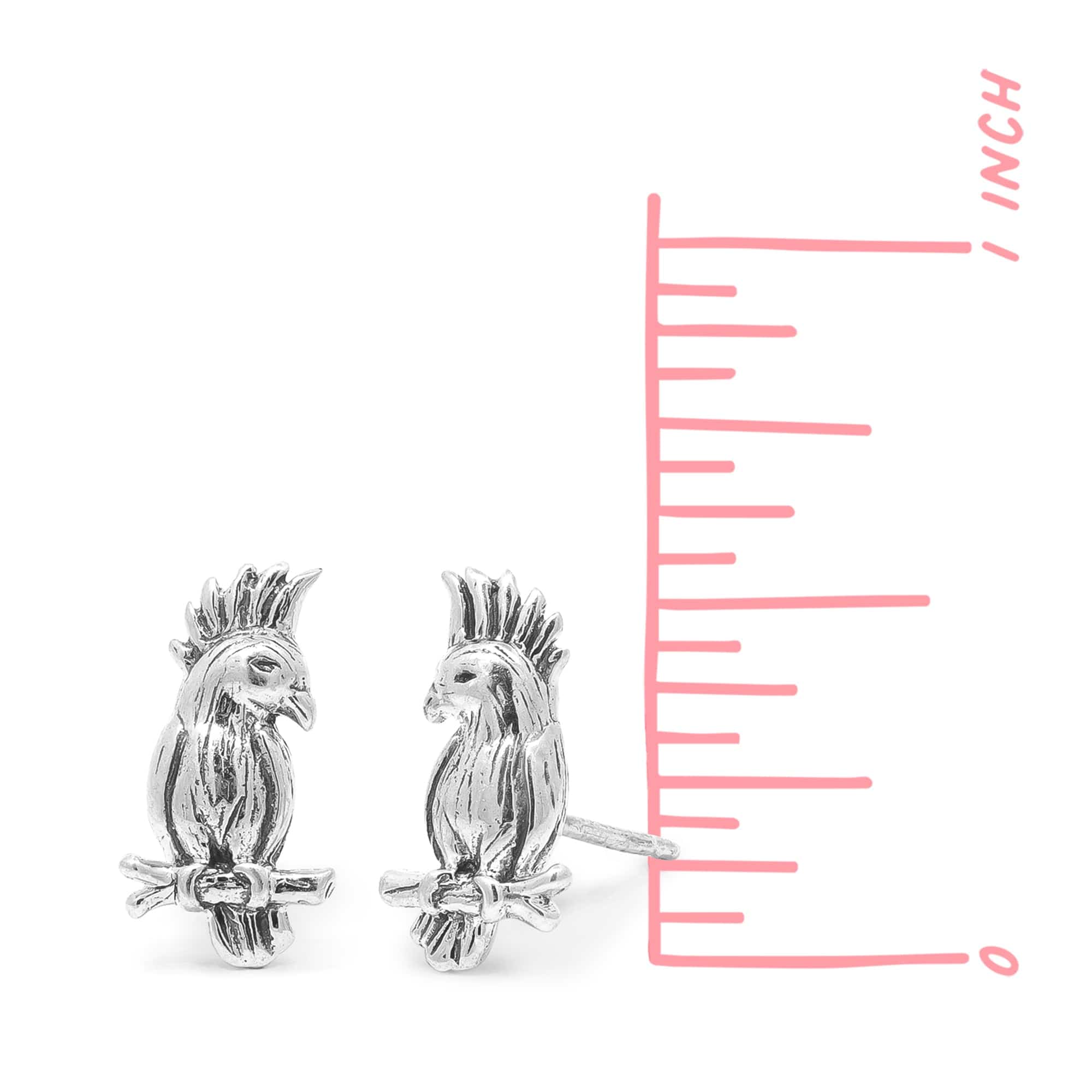 Cockatoo Bird Stud Earrings - Image 3