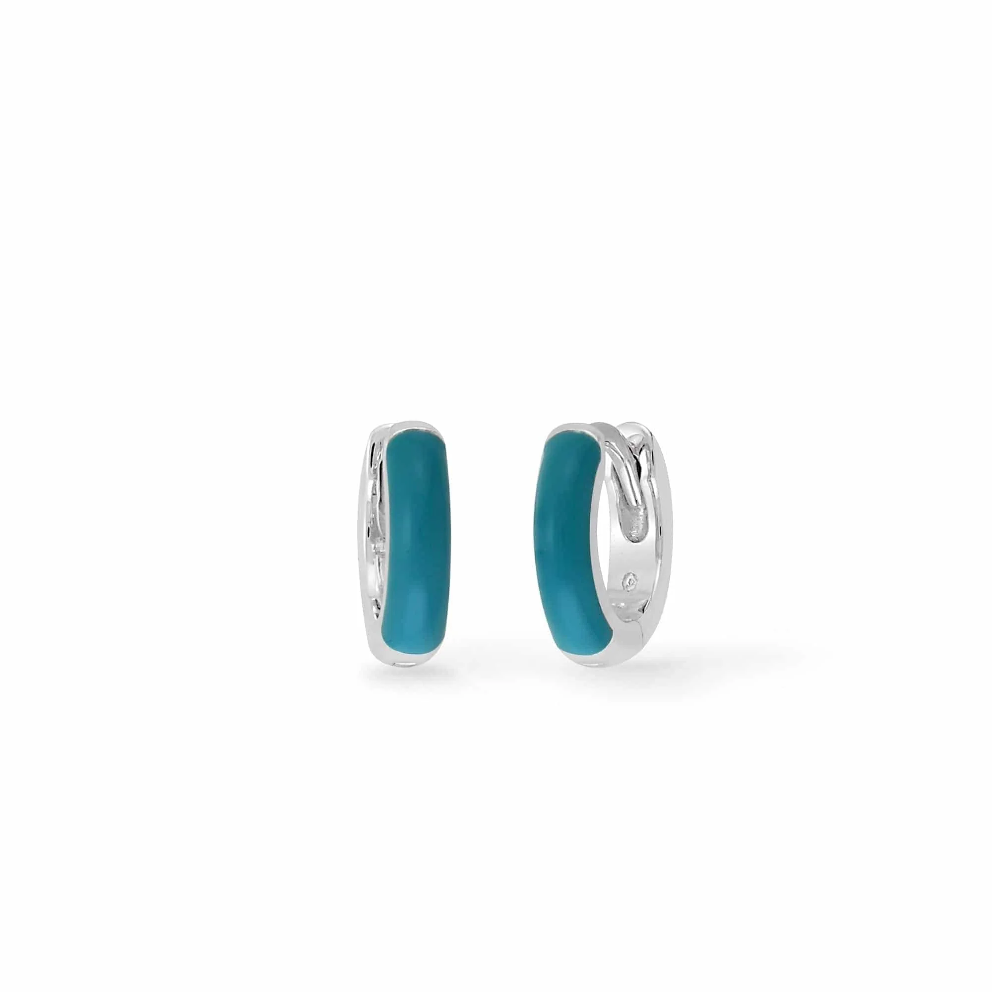 Mini Huggie Hoops with Color