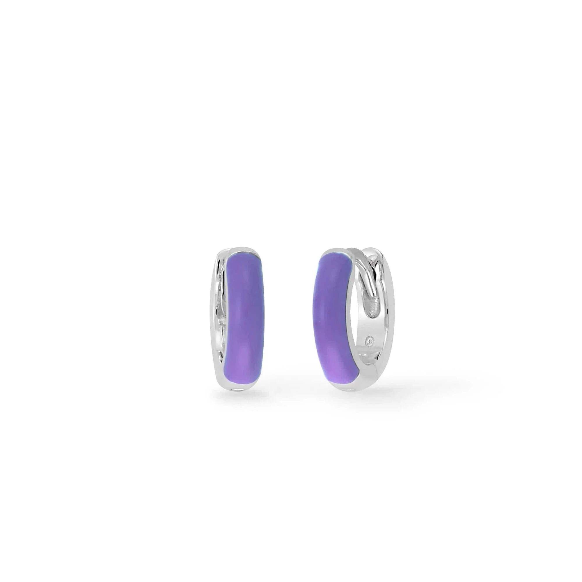 Mini Huggie Hoops with Color - Image 10