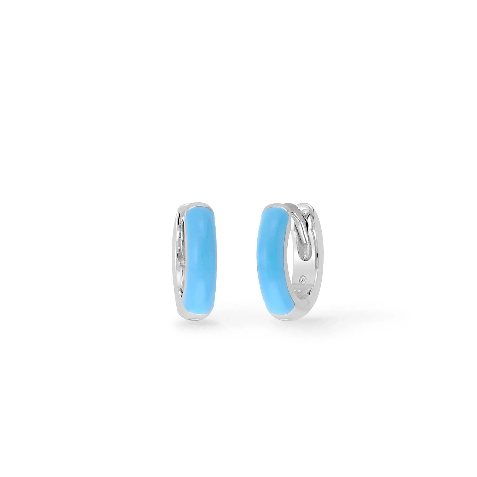 Mini Huggie Hoops with Color - Image 11