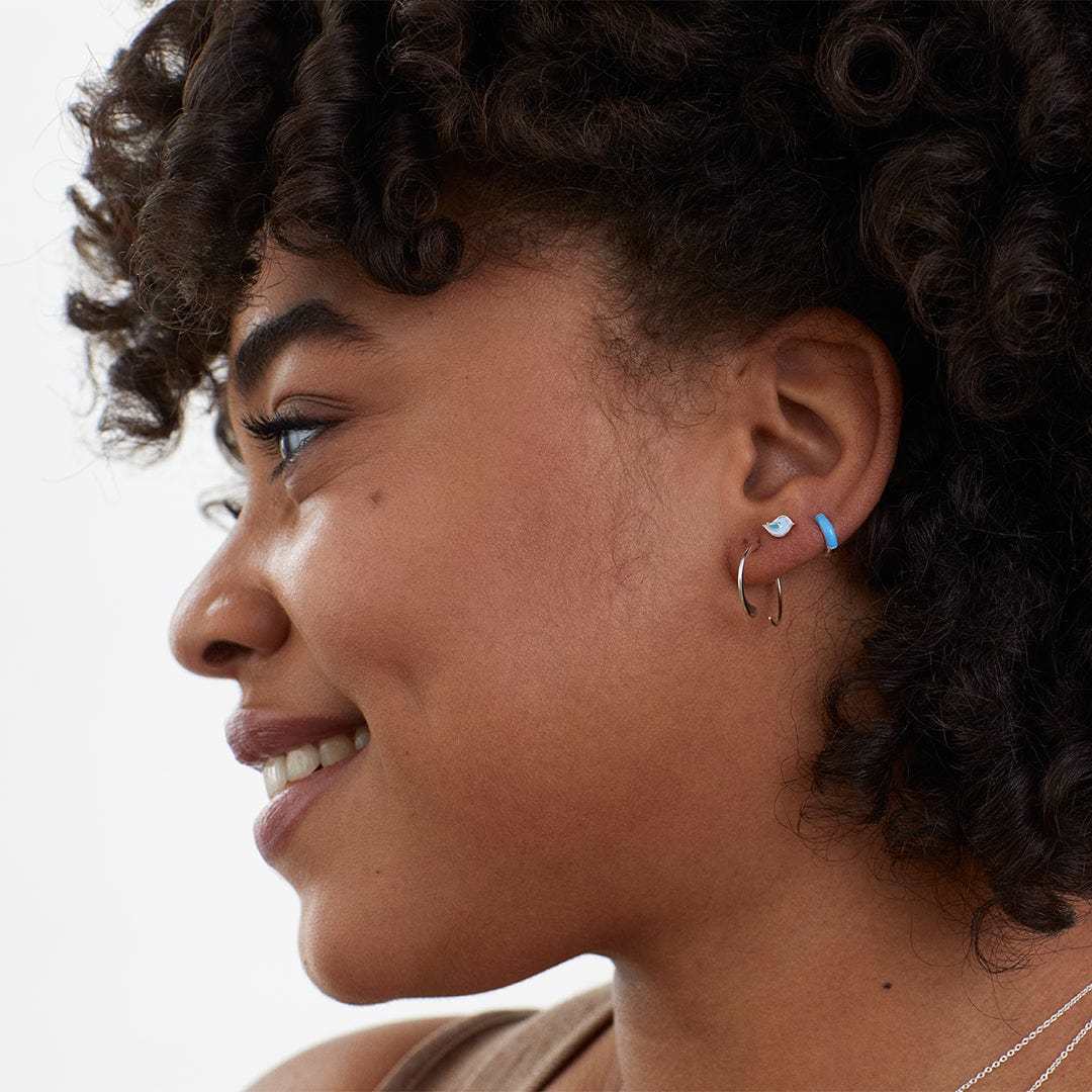 Mini Huggie Hoops with Color - Image 12