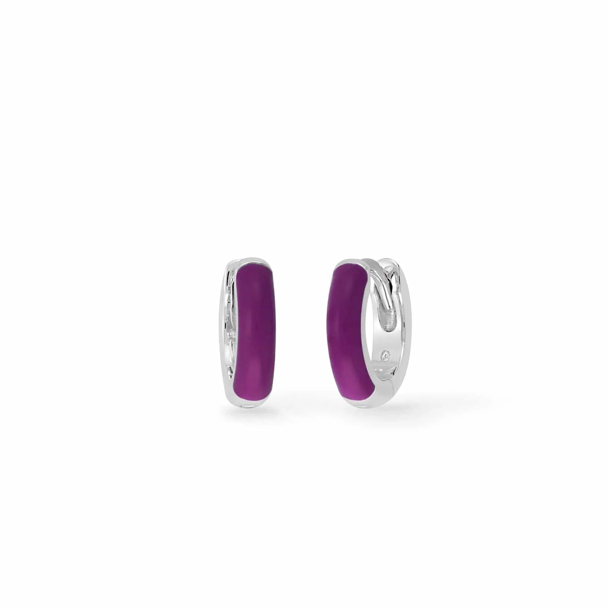Mini Huggie Hoops with Color - Image 9