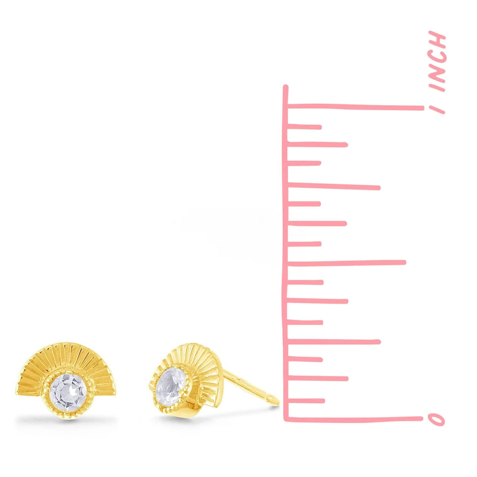 Cosette Studs Gold - Image 4